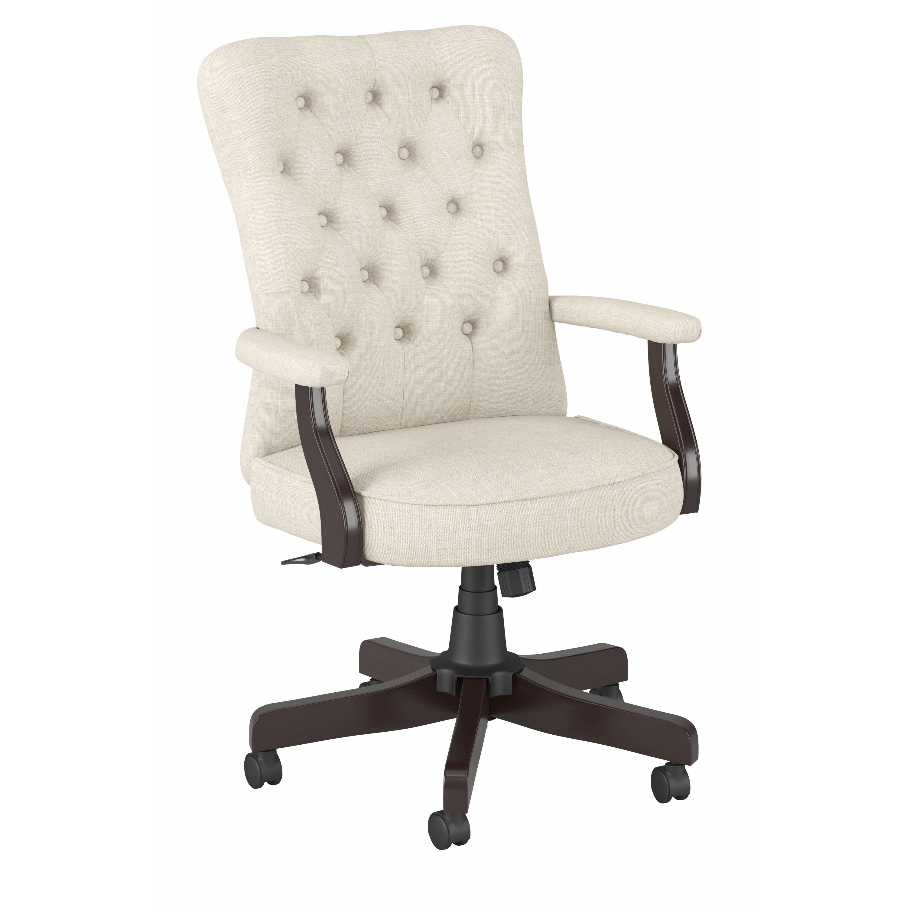 Shop Bush Business Furniture Arden Lane High Back Tufted Office Chair with Arms 02 CH2303CRF-03 #color_cream fabric