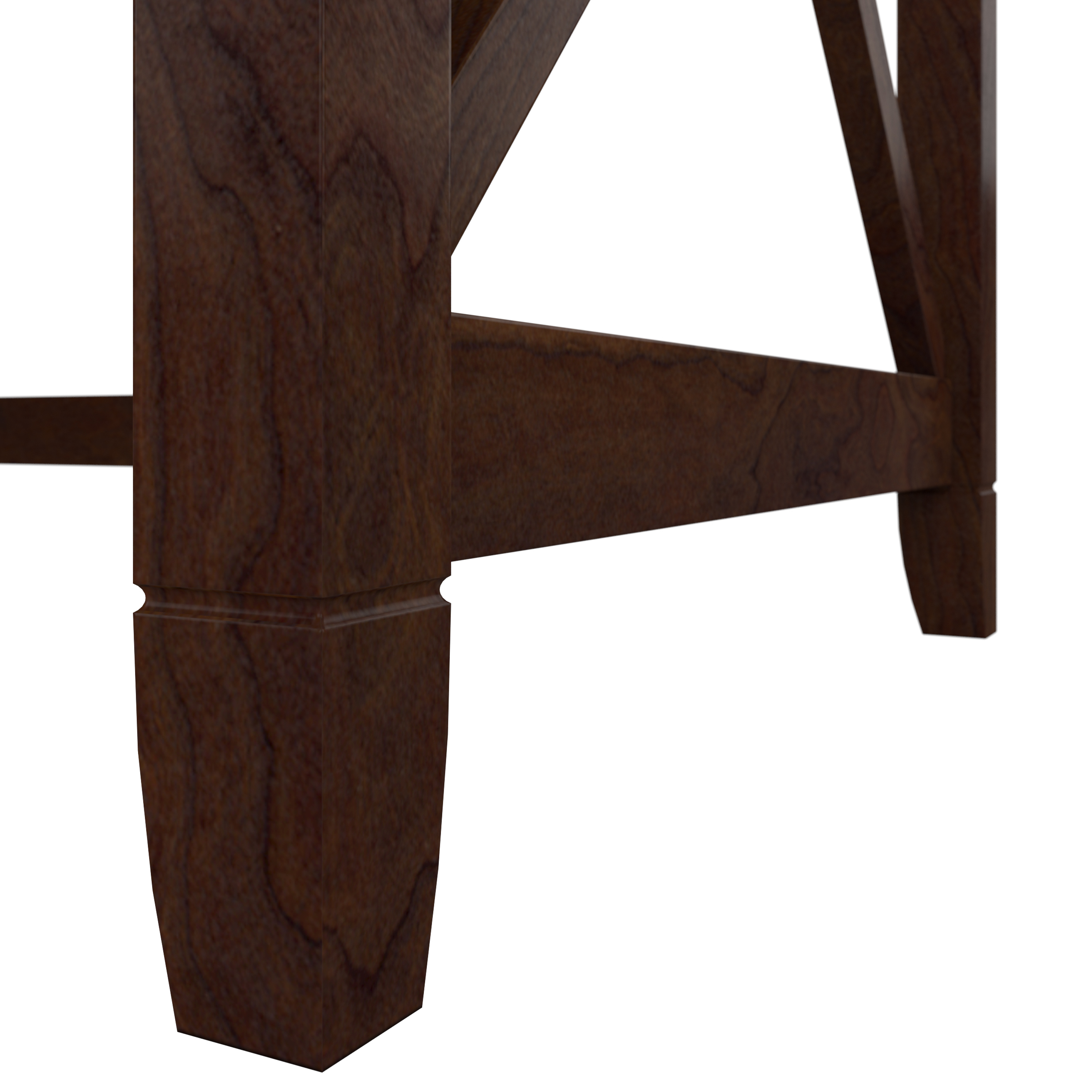 Shop Bush Furniture Key West 60W L Shaped Desk with 2 Drawer Mobile File Cabinet 09 KWS013BC #color_bing cherry