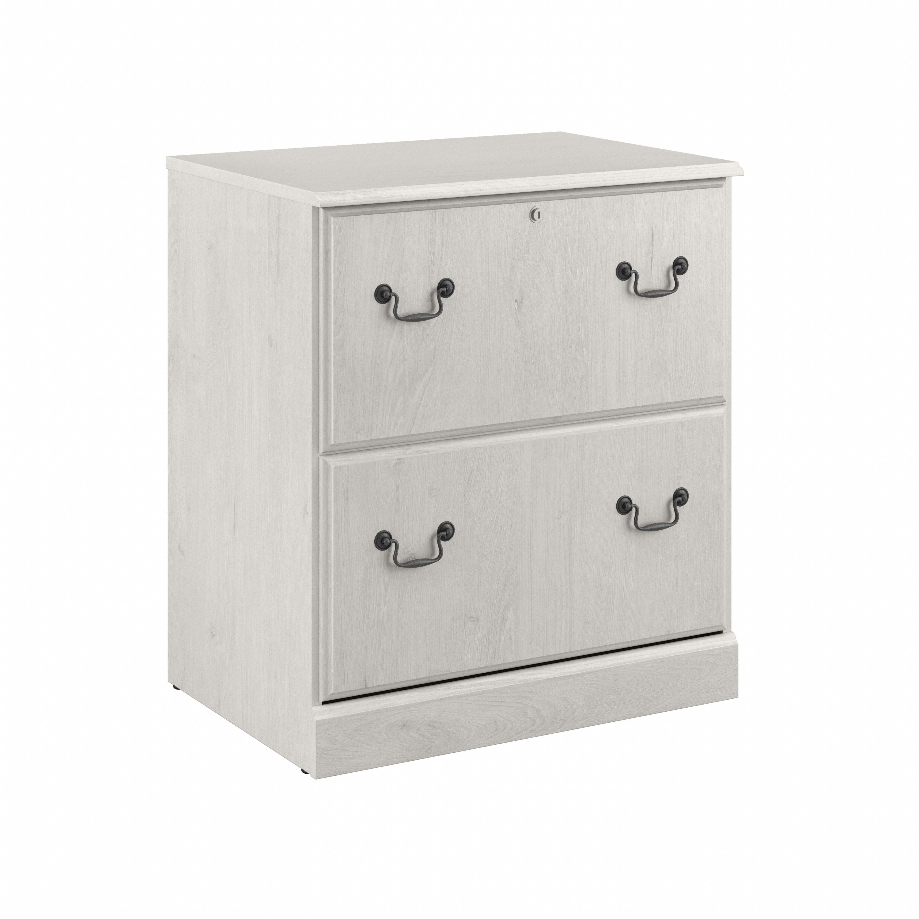 Shop Bush Furniture Saratoga 2 Drawer Lateral File Cabinet 02 EX45754-03 #color_linen white oak