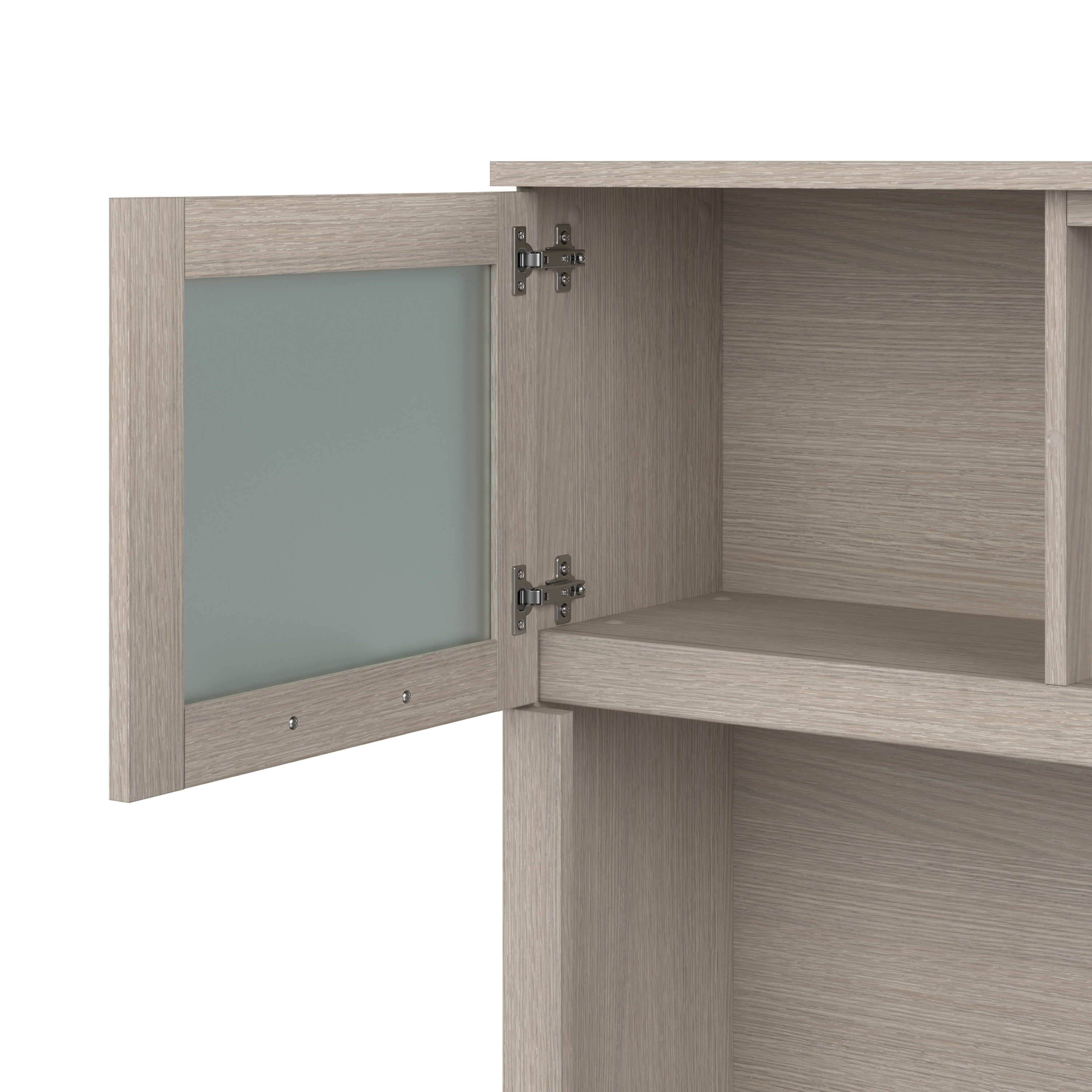 Shop Bush Furniture Somerset 72W L Shaped Desk with Hutch and 5 Shelf Bookcase 04 SET011SO #color_sand oak