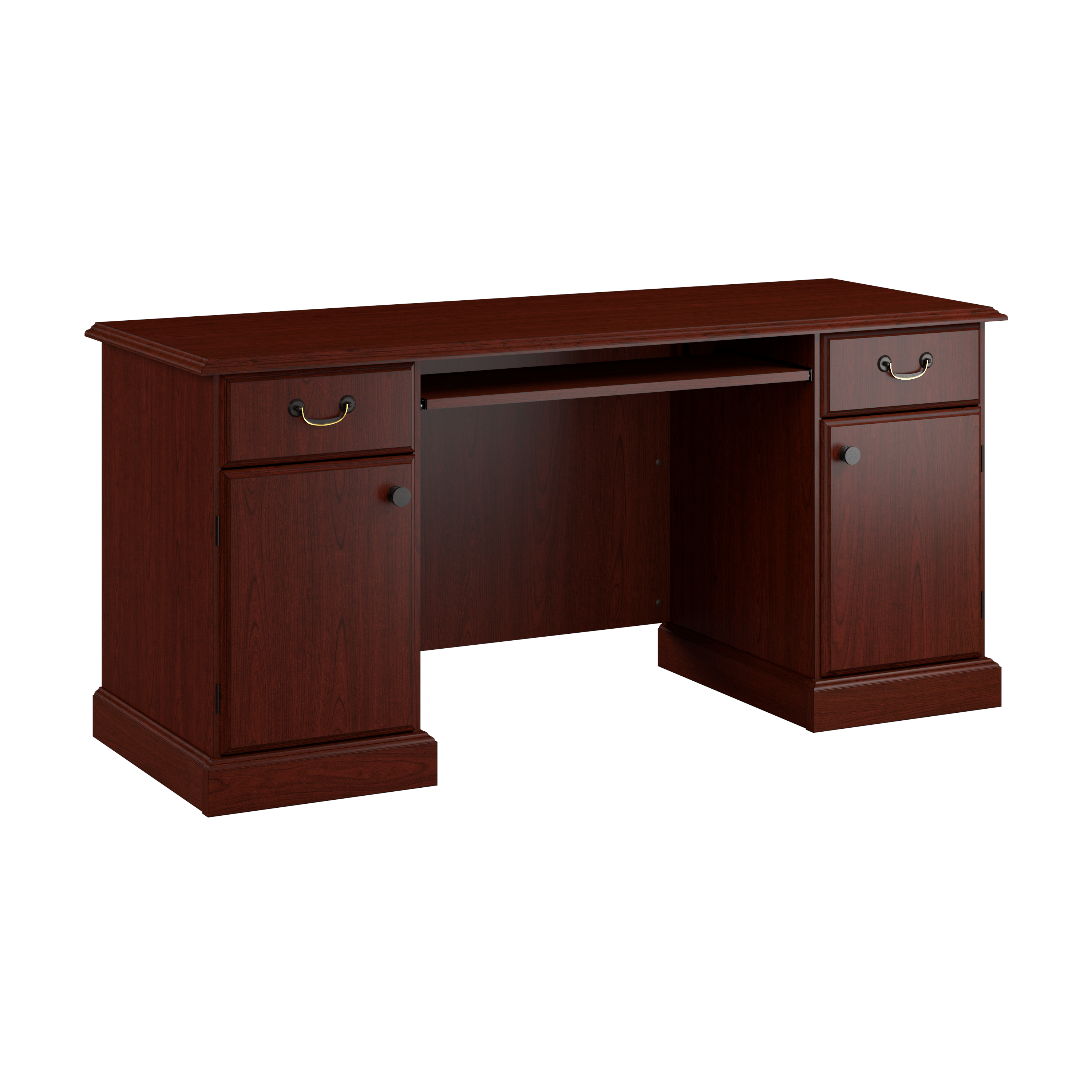 Shop Bush Business Furniture Arlington Computer Desk with Storage and Keyboard Tray 02 WC65510-03K #color_harvest cherry