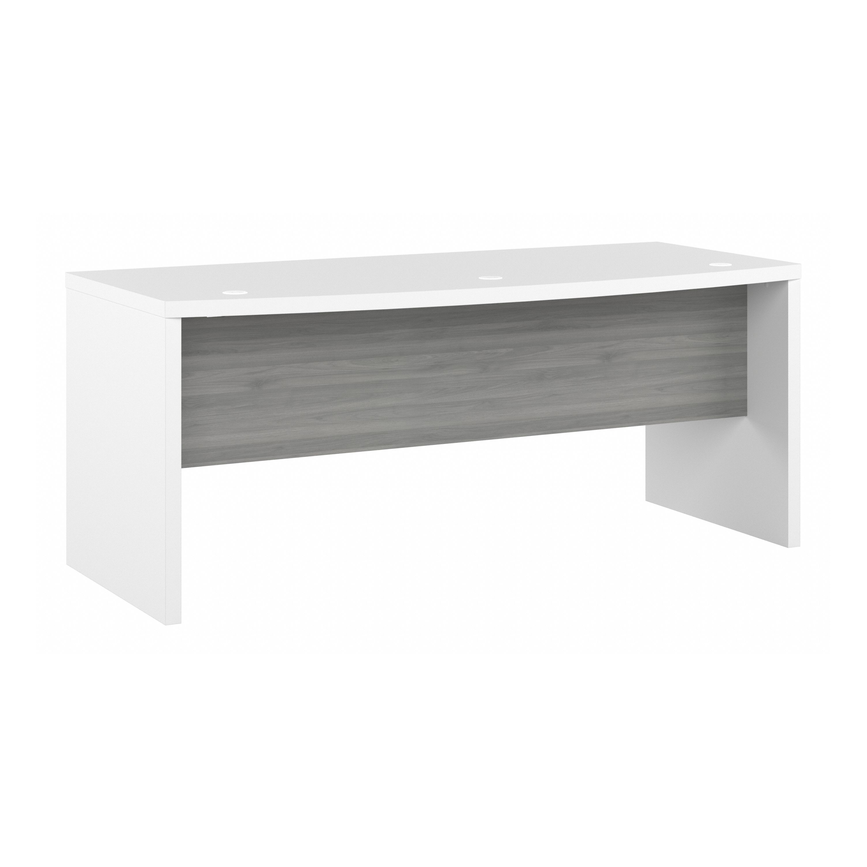 Shop Bush Business Furniture Echo 72W Bow Front Desk 02 KI60509-03 #color_pure white/modern gray