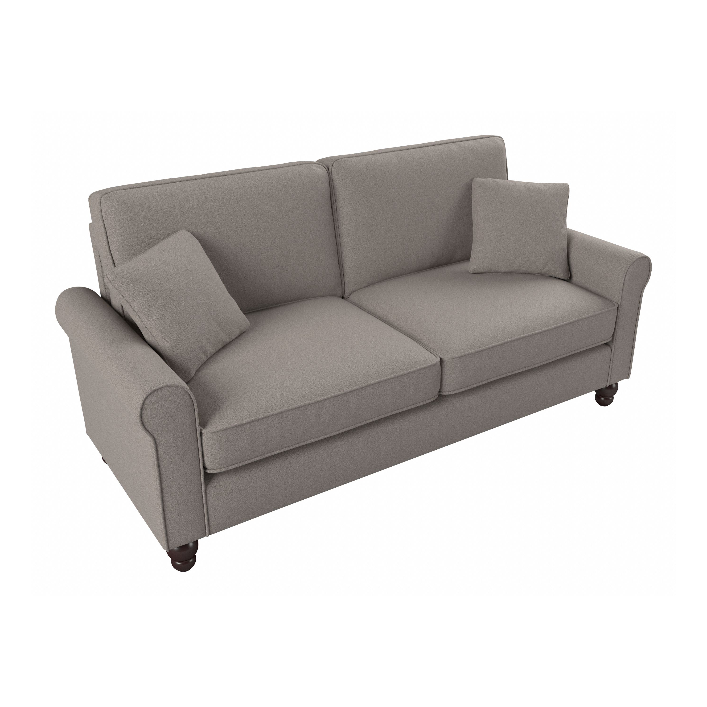 Shop Bush Furniture Hudson 73W Sofa 02 HDJ73BBGH-03K #color_beige herringbone fabric