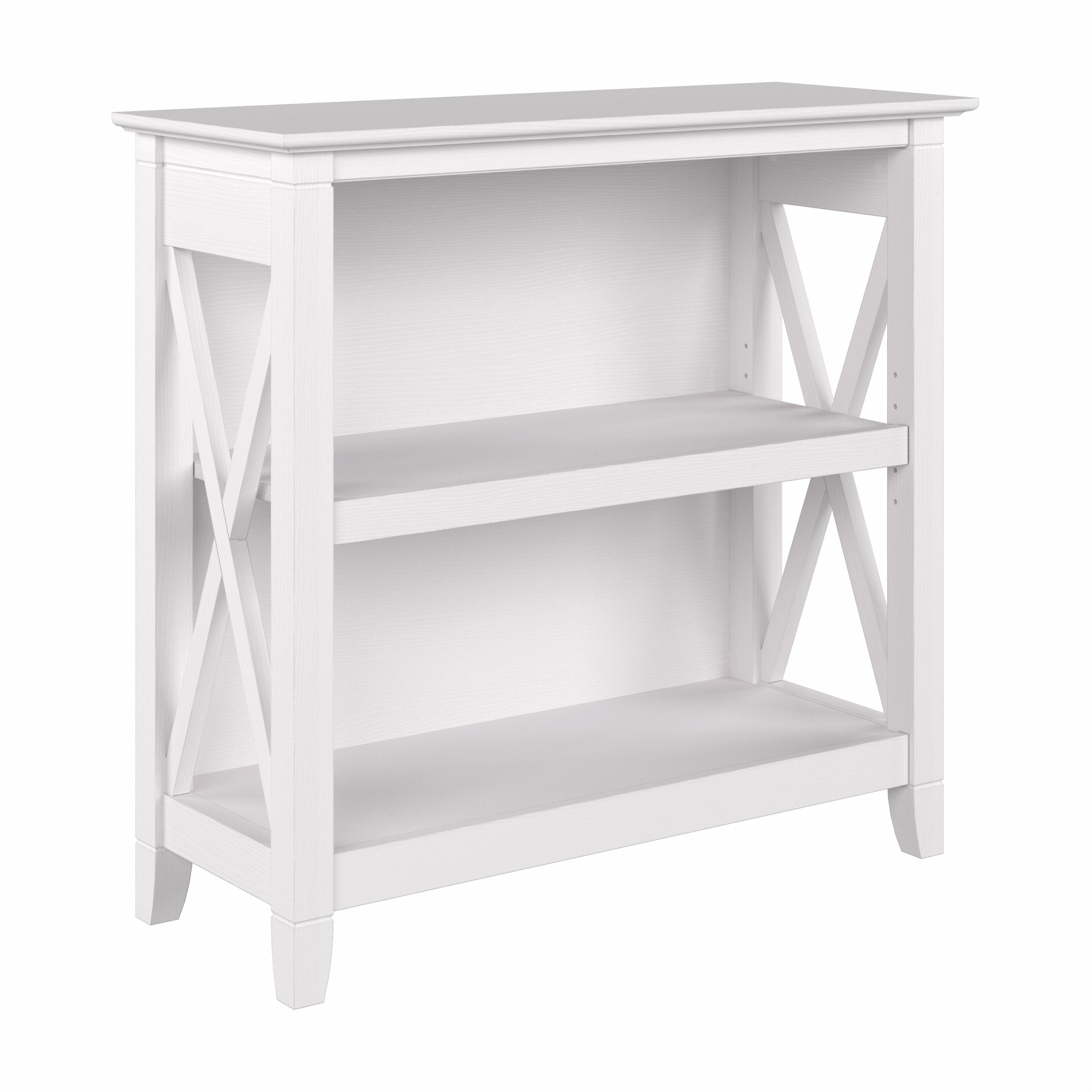 Shop Bush Furniture Key West Small 2 Shelf Bookcase 02 KWB124WT-03 #color_pure white oak