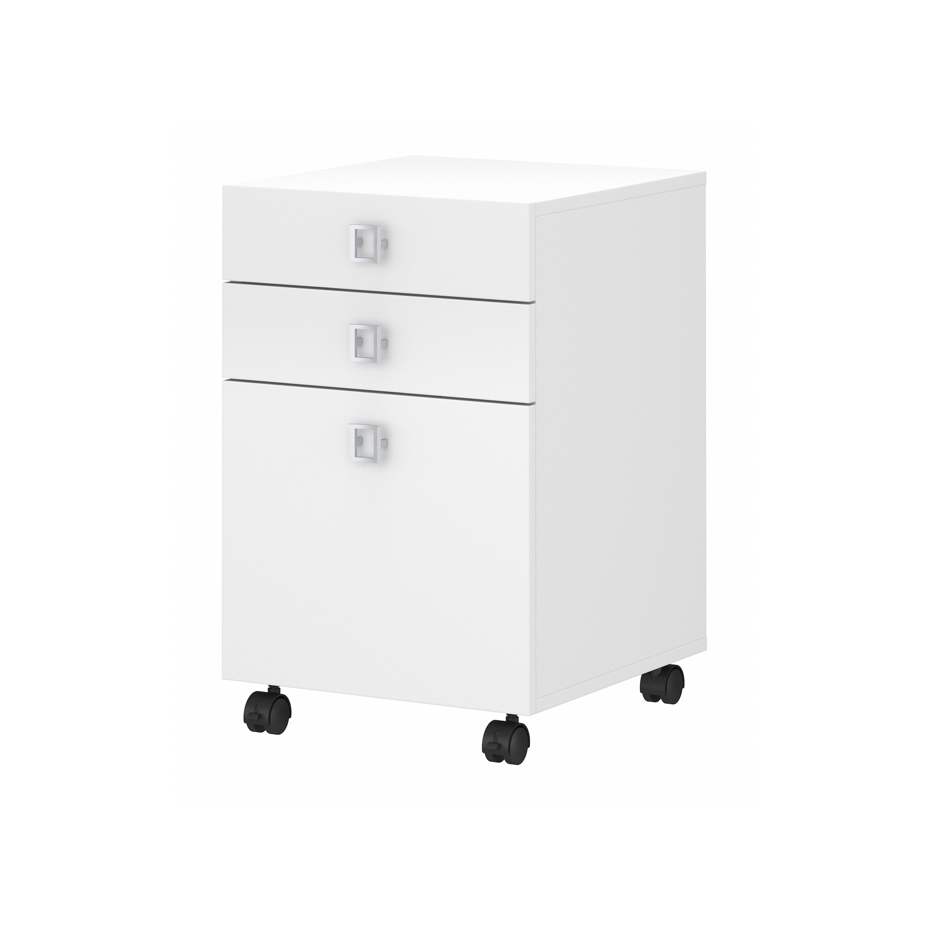 Shop Bush Business Furniture Echo 3 Drawer Mobile File Cabinet 02 KI60101-03 #color_pure white