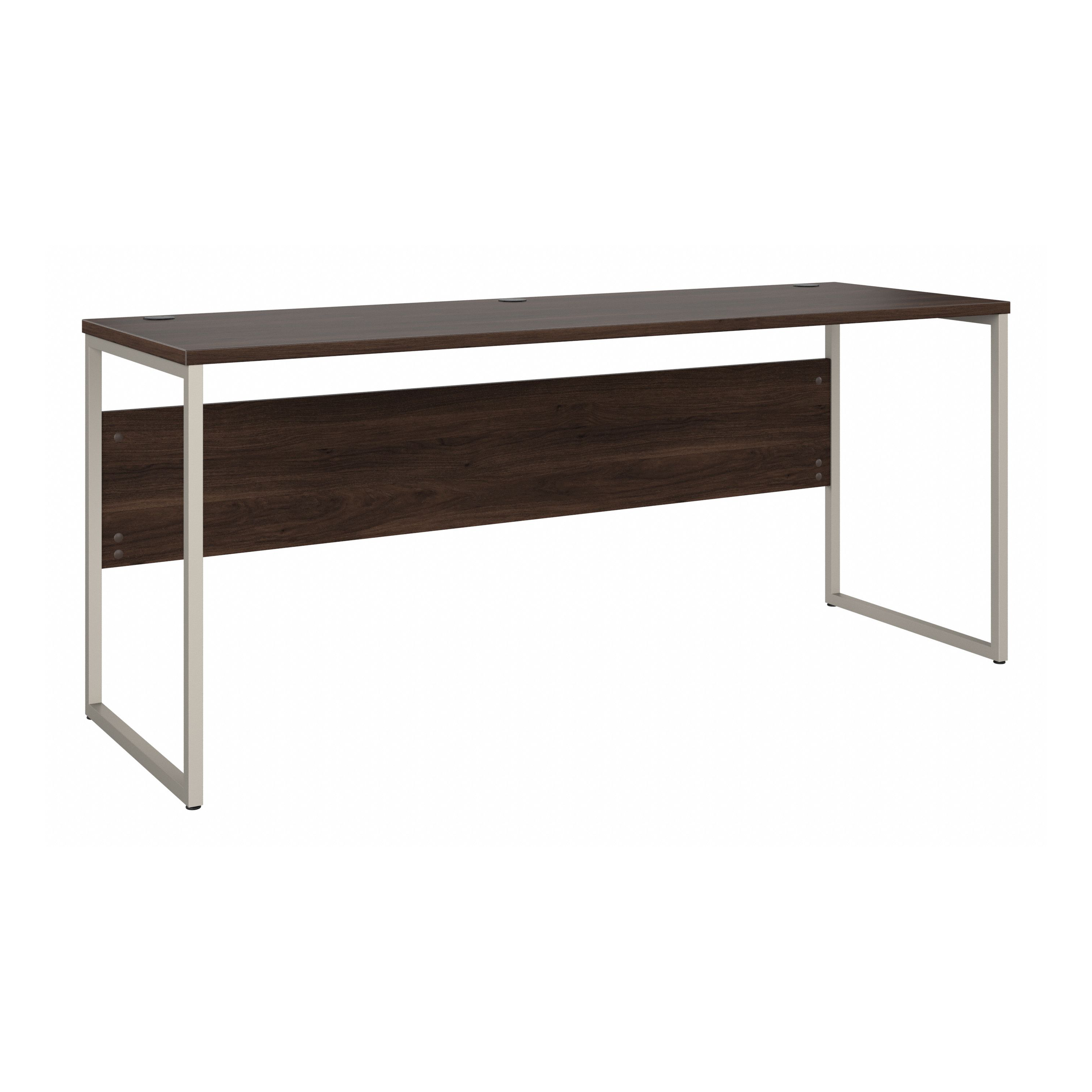 Shop Bush Business Furniture Hybrid 72W x 24D Computer Table Desk with Metal Legs 02 HYD272BW #color_black walnut