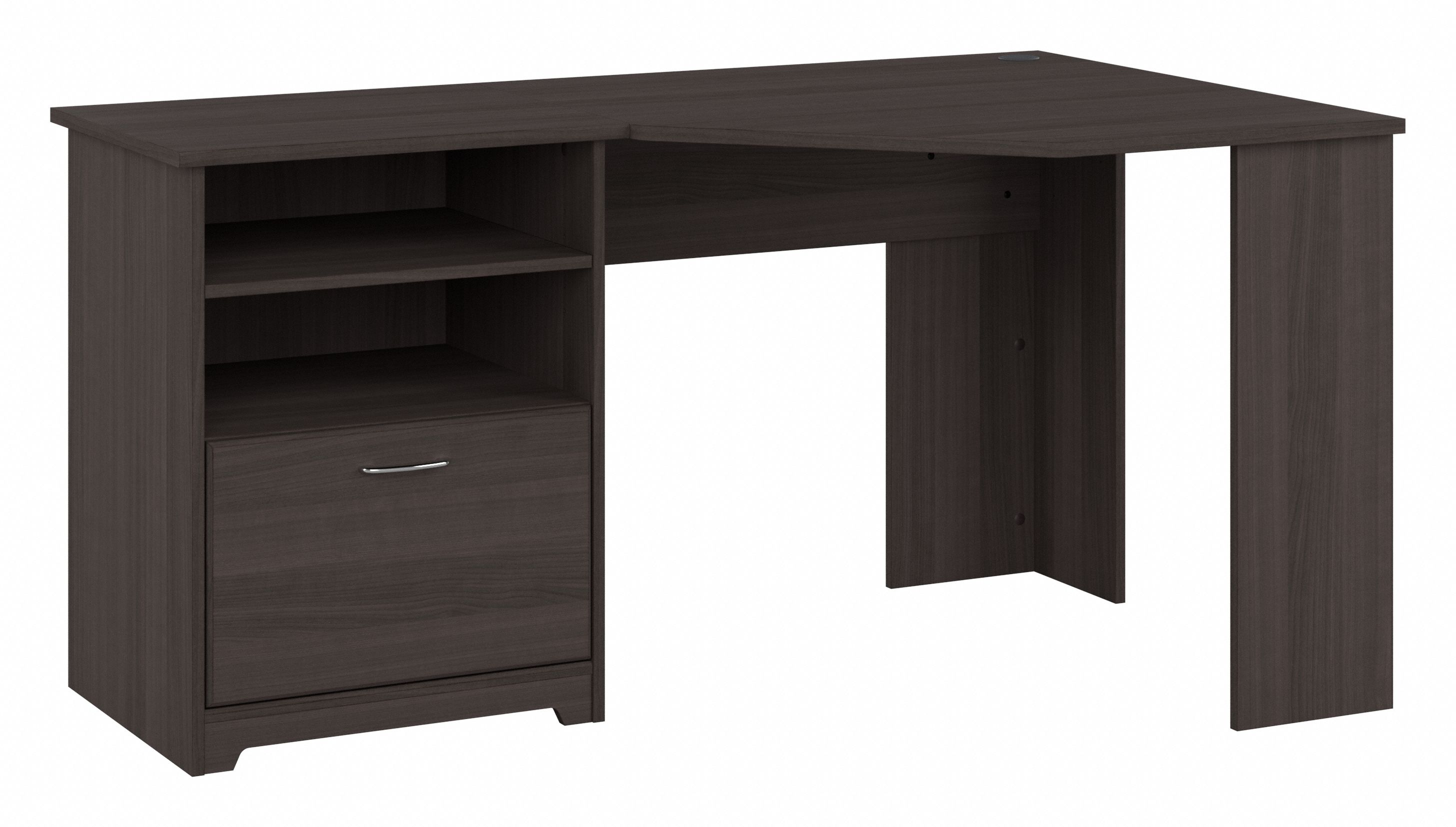 Shop Bush Furniture Cabot 60W Corner Desk with Storage 02 WC31715K #color_heather gray