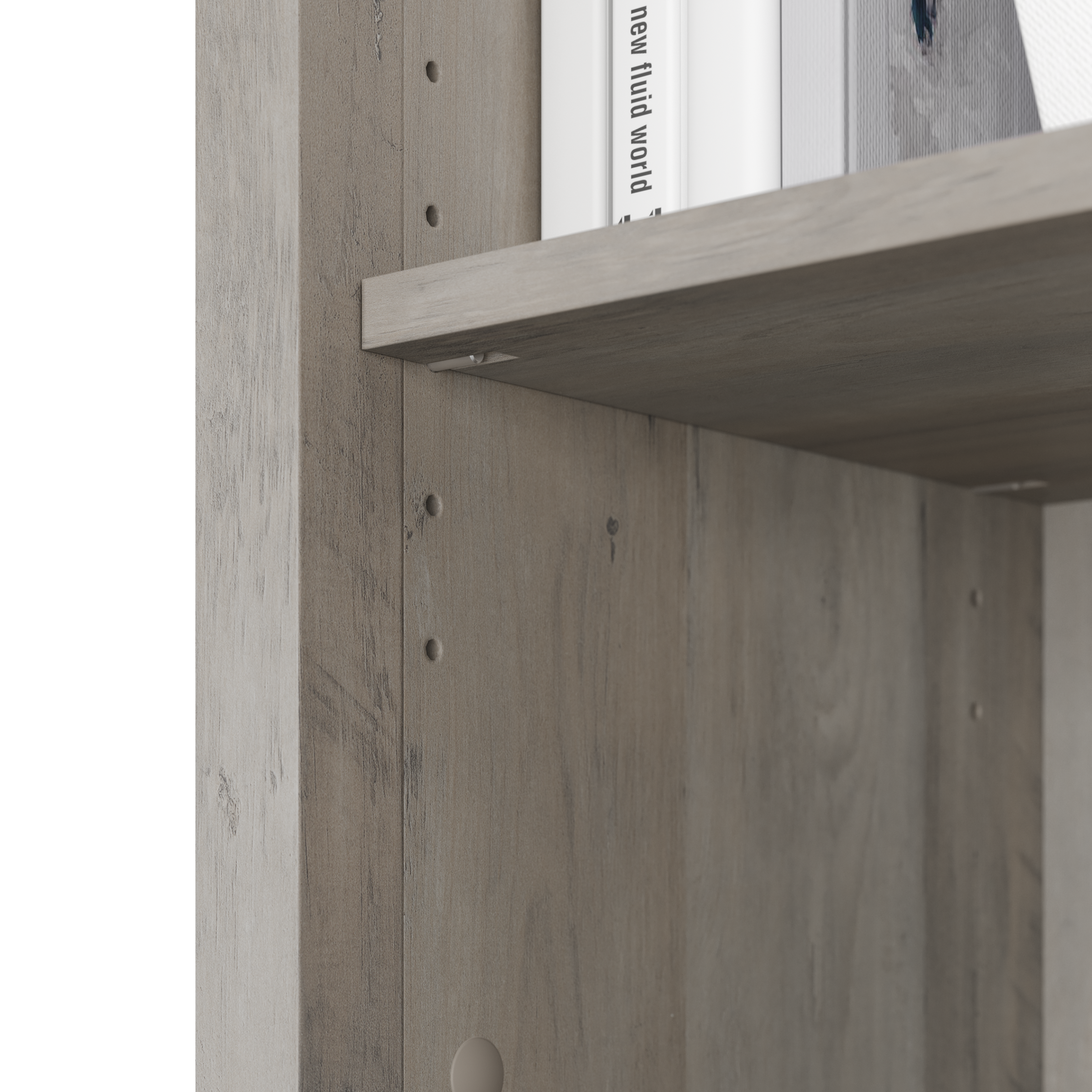 Shop Bush Furniture Salinas Tall 5 Shelf Bookcase 05 SAB132DG-03 #color_driftwood gray