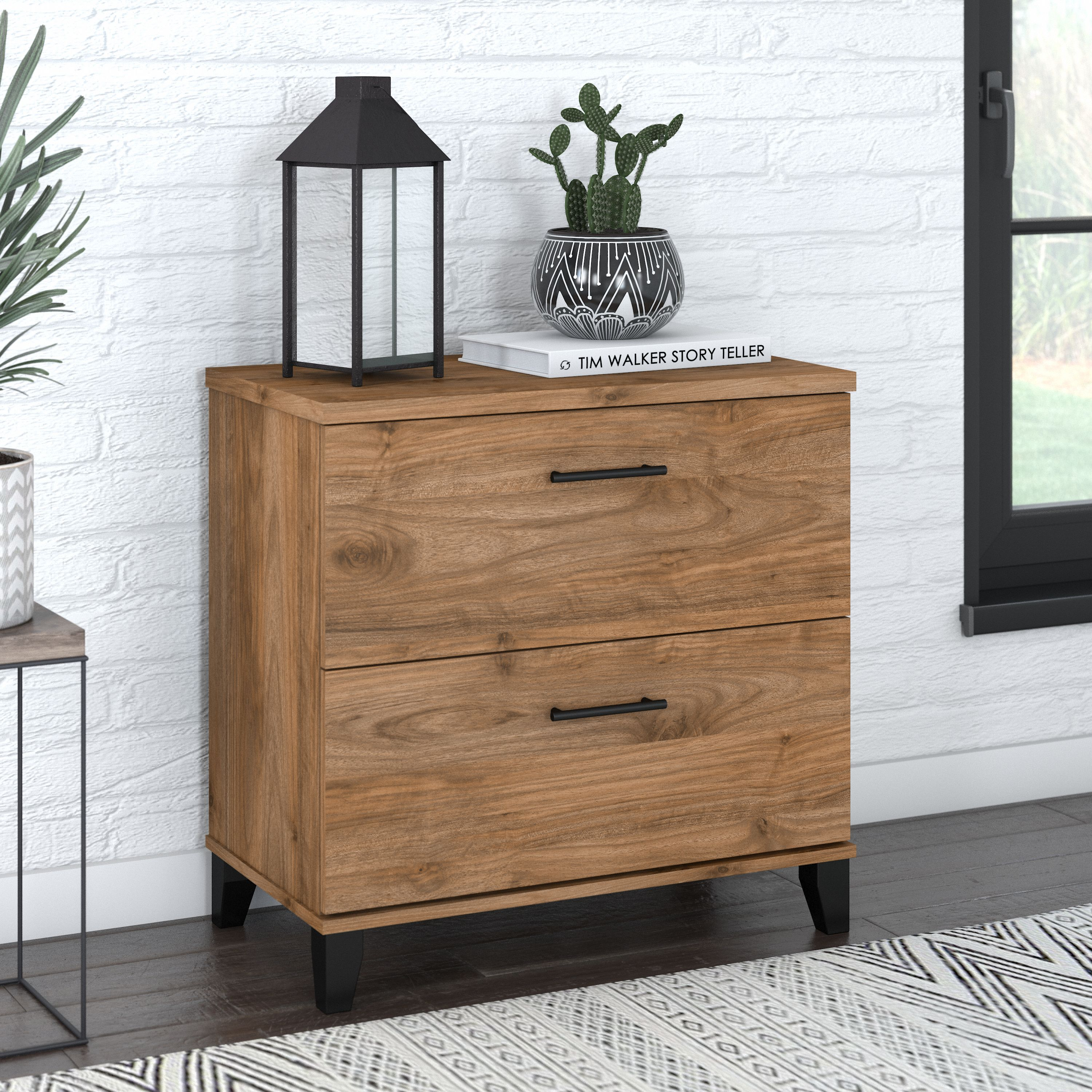 Shop Bush Furniture Somerset 2 Drawer Lateral File Cabinet 01 WC81380 #color_fresh walnut