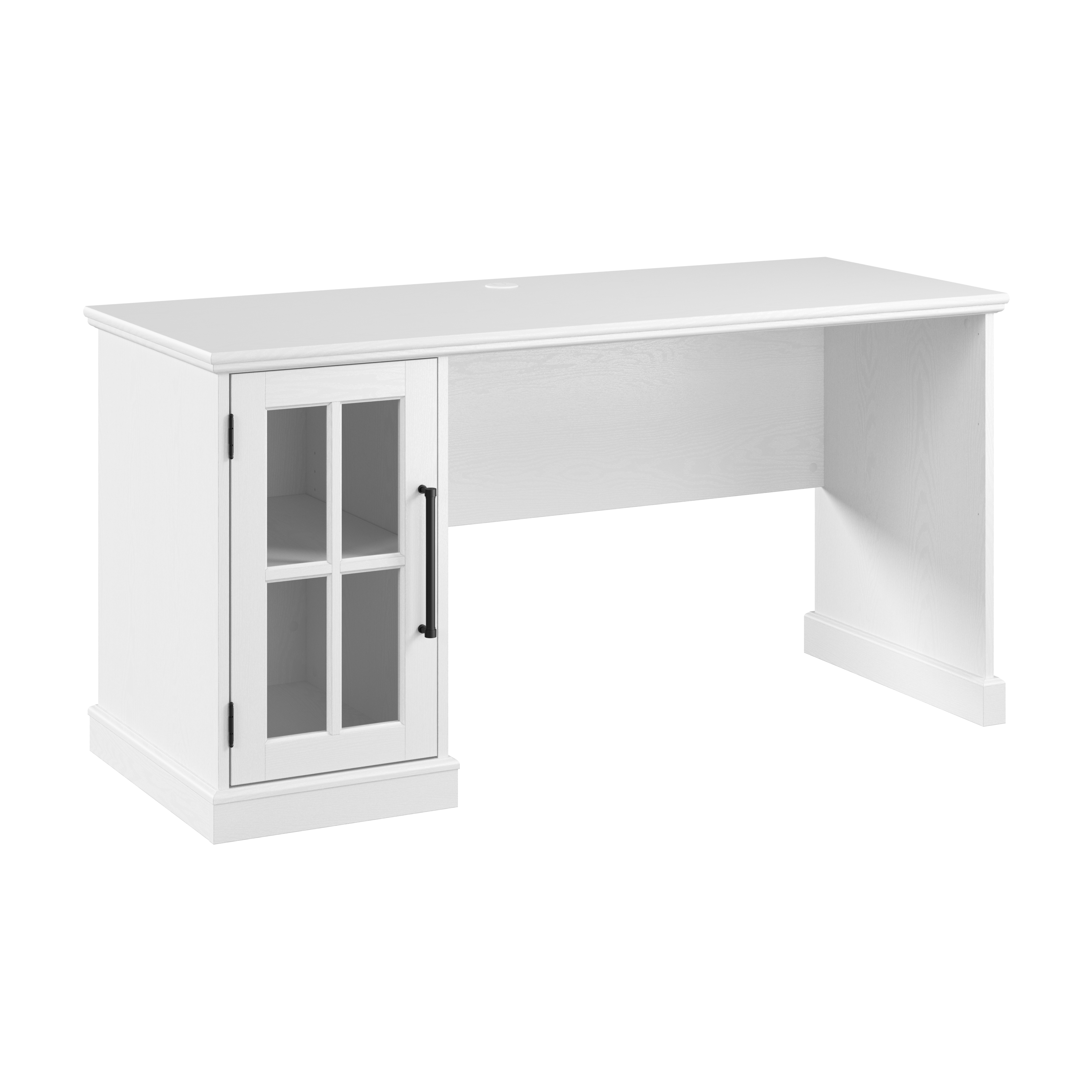Shop Bush Furniture Westbrook 60W Computer Desk with Storage Cabinet 02 WBD260WAS-03 #color_white ash