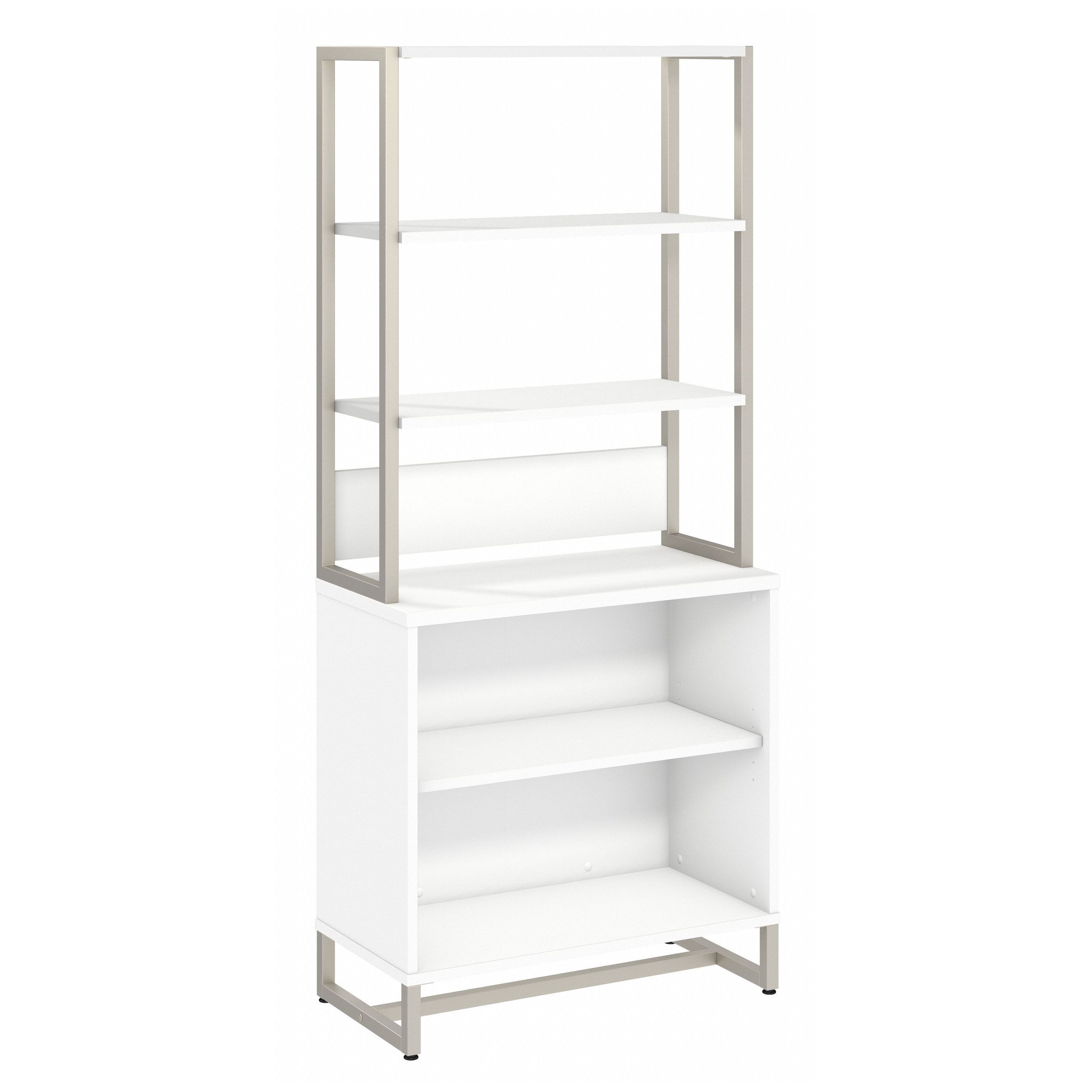 Shop Bush Business Furniture Method Bookcase with Hutch 02 MTH013WH #color_white