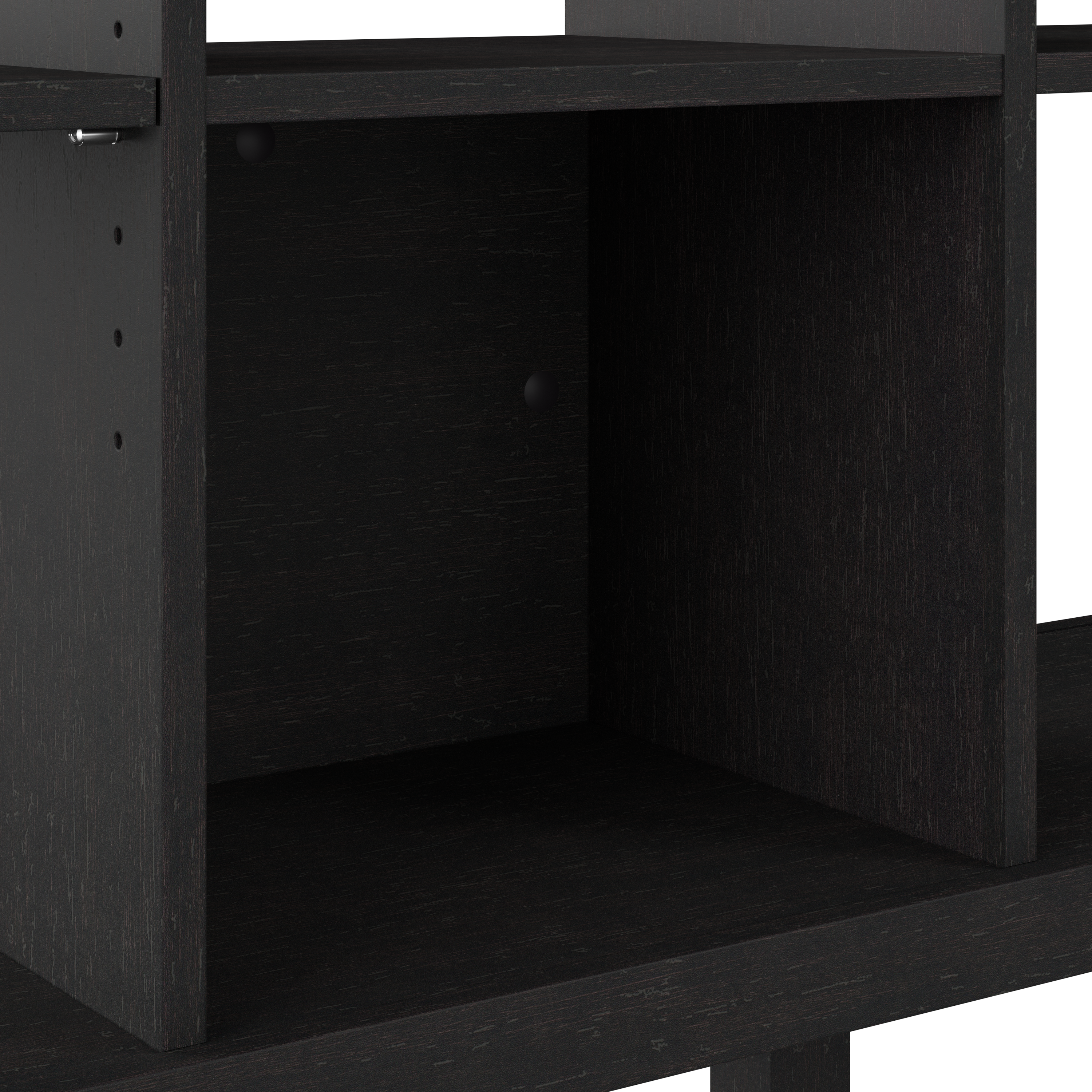Shop Bush Furniture Mayfield 6 Cube Bookcase 03 MAB145V2P-03 #color_vintage black/reclaimed pine