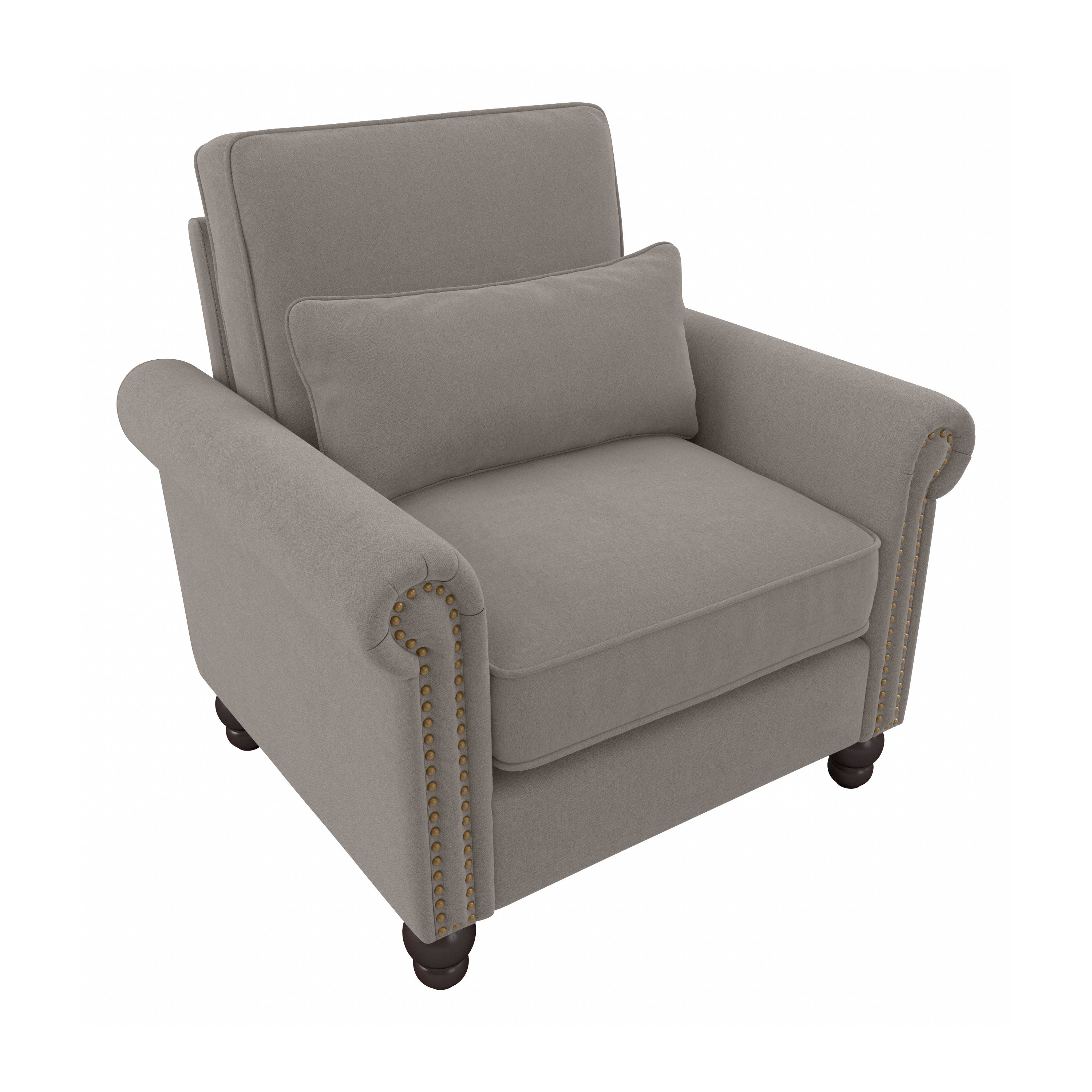 Shop Bush Furniture Coventry Accent Chair with Arms 02 CVK36BBGH-03 #color_beige herringbone fabric