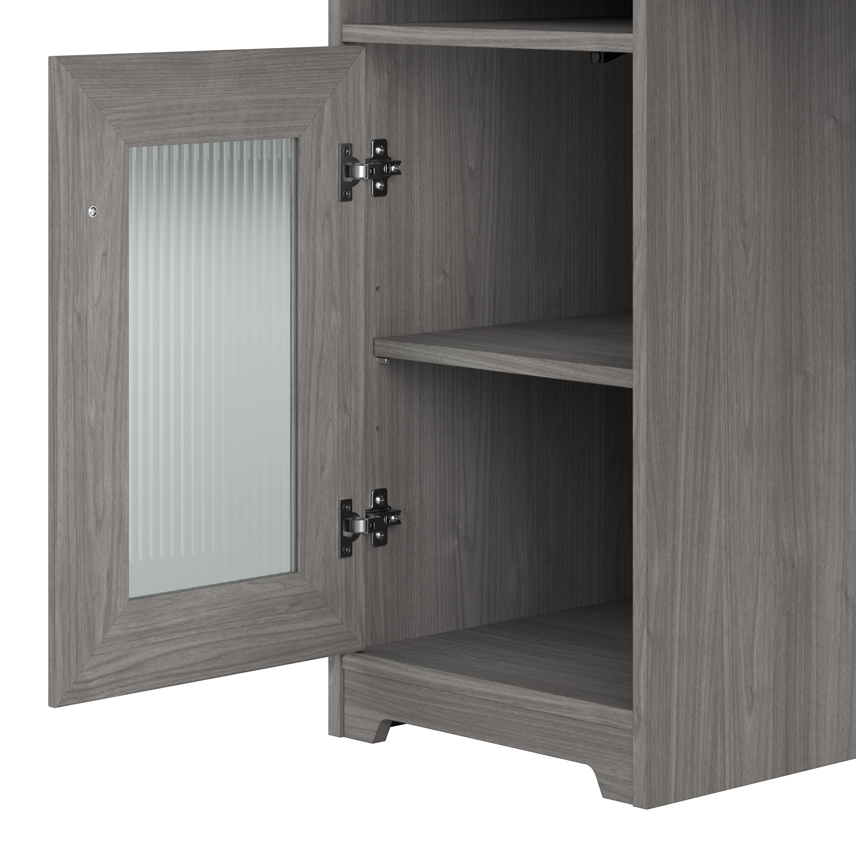 Shop Bush Furniture Cabot 60W L Shaped Computer Desk with Hutch and Storage 04 CAB001MG #color_modern gray