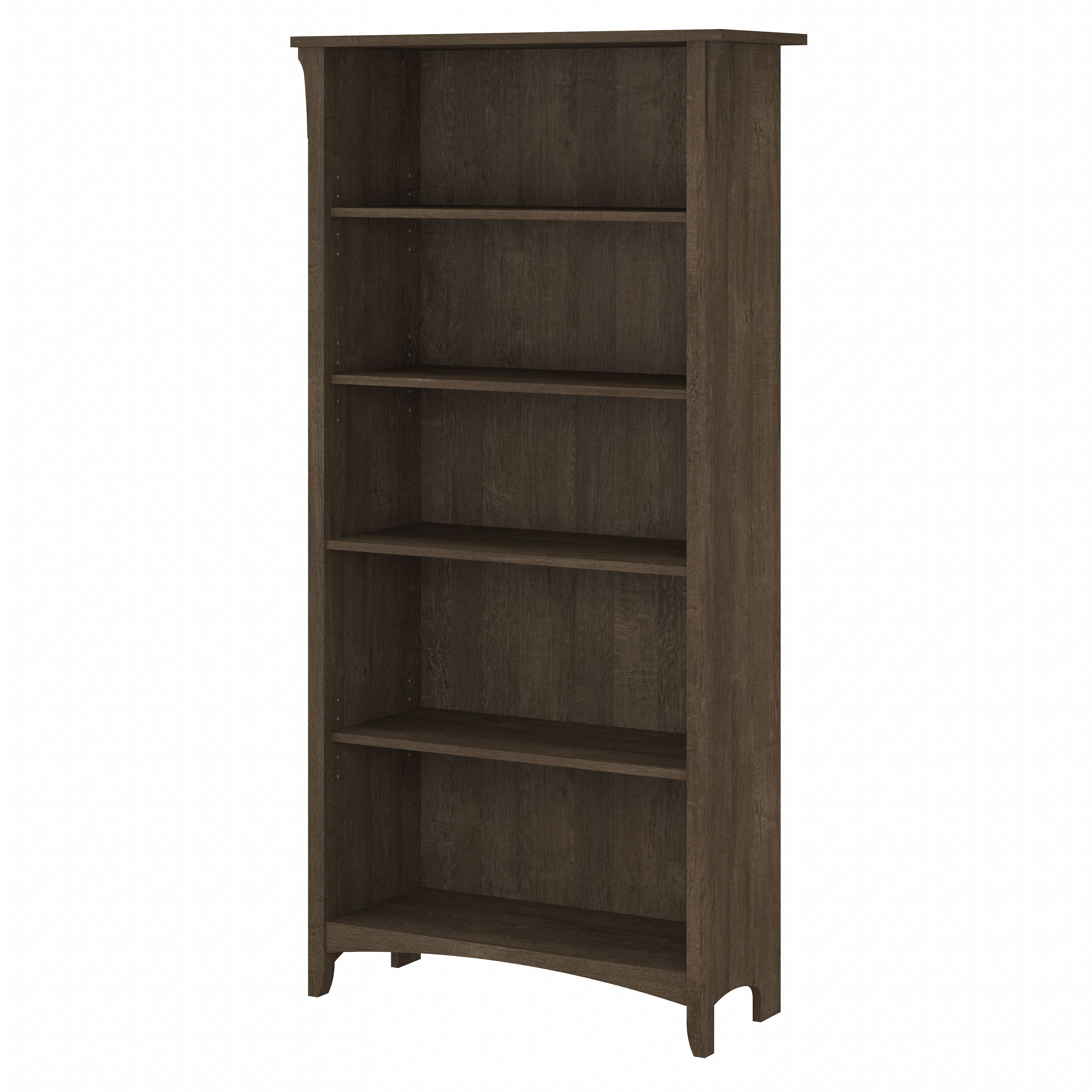 Shop Bush Furniture Salinas Tall 5 Shelf Bookcase 02 SAB132ABR-03 #color_ash brown