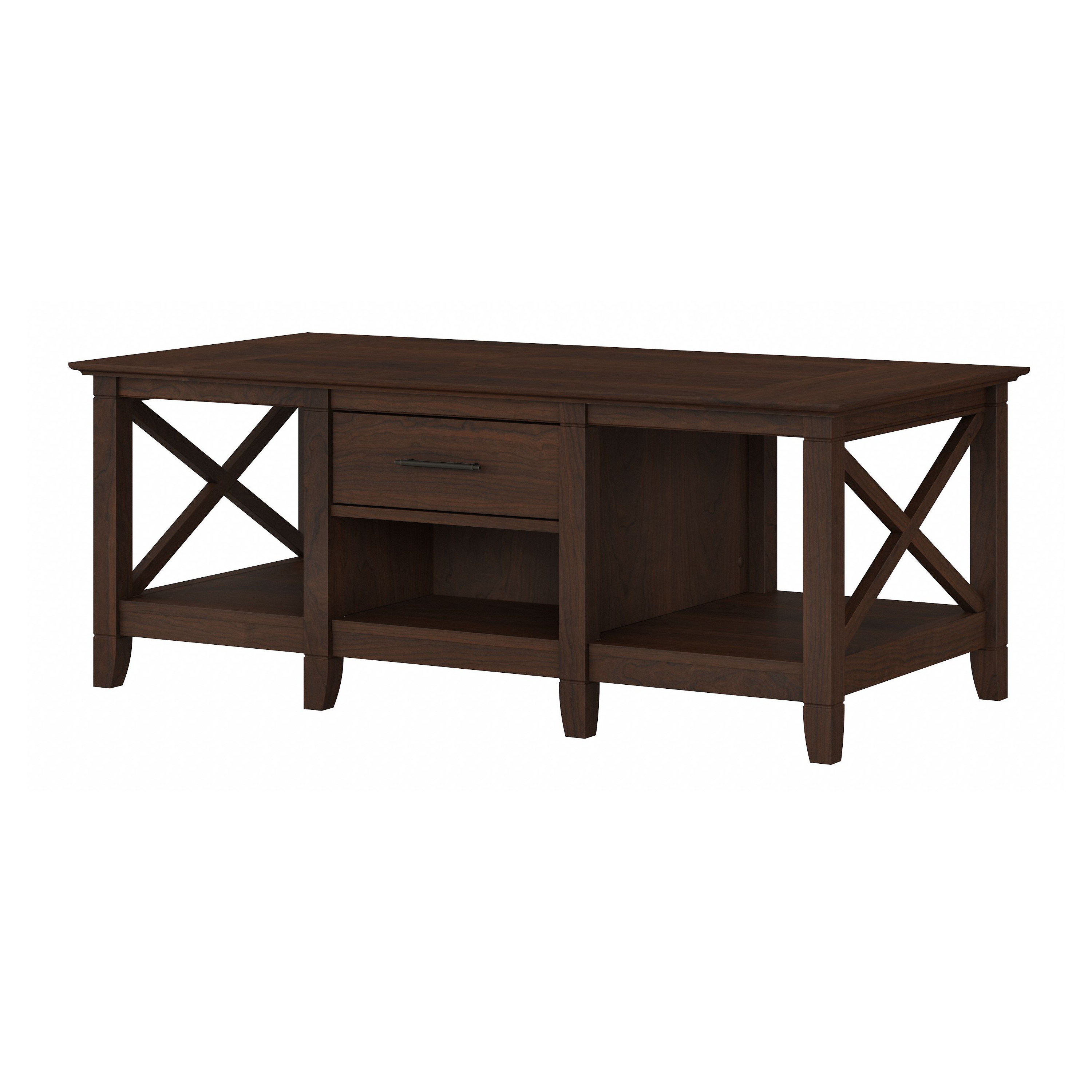 Shop Bush Furniture Key West Coffee Table with Storage 02 KWT148BC-03 #color_bing cherry