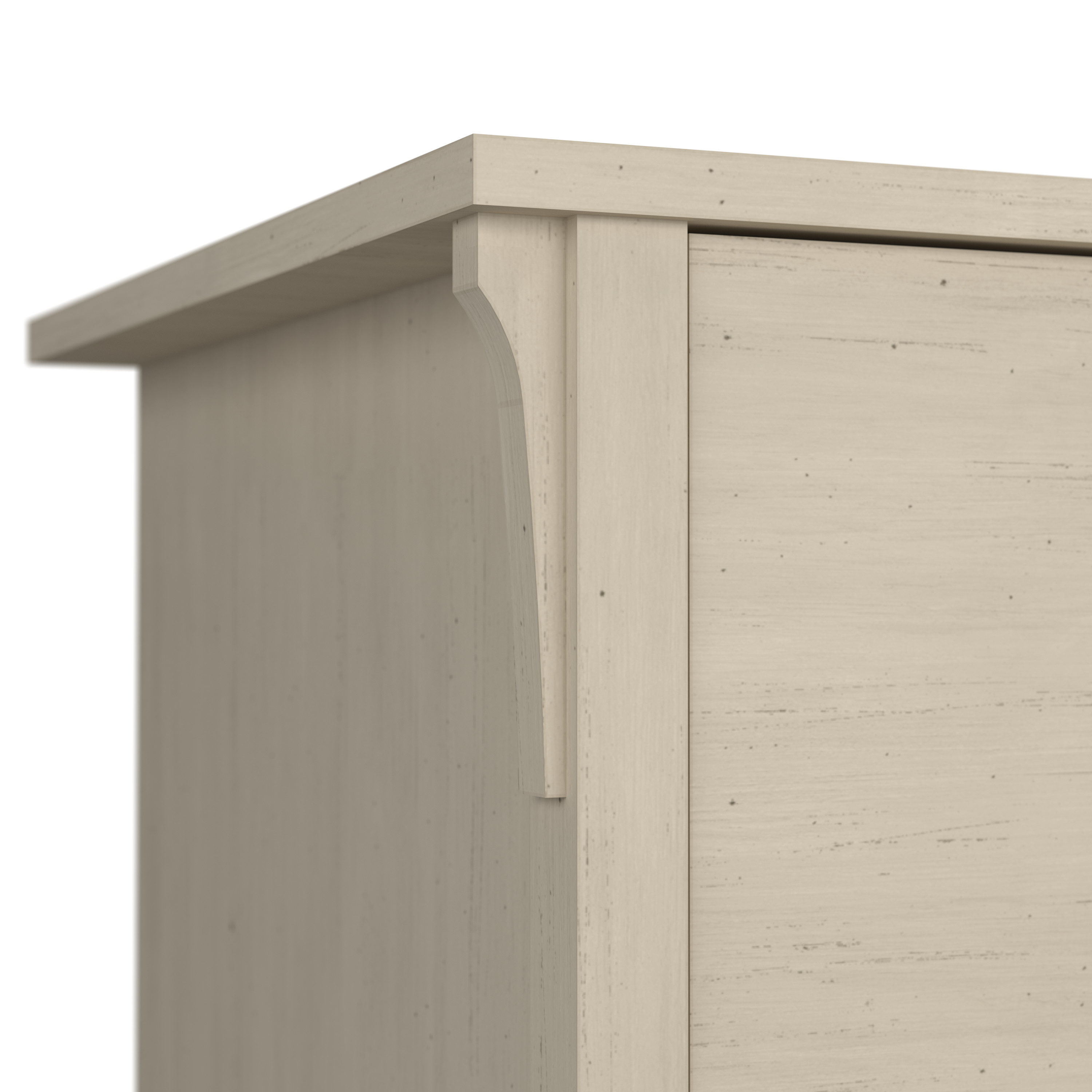 Shop Bush Furniture Salinas Tall Storage Cabinet with Doors 04 SAS332AW-03 #color_antique white