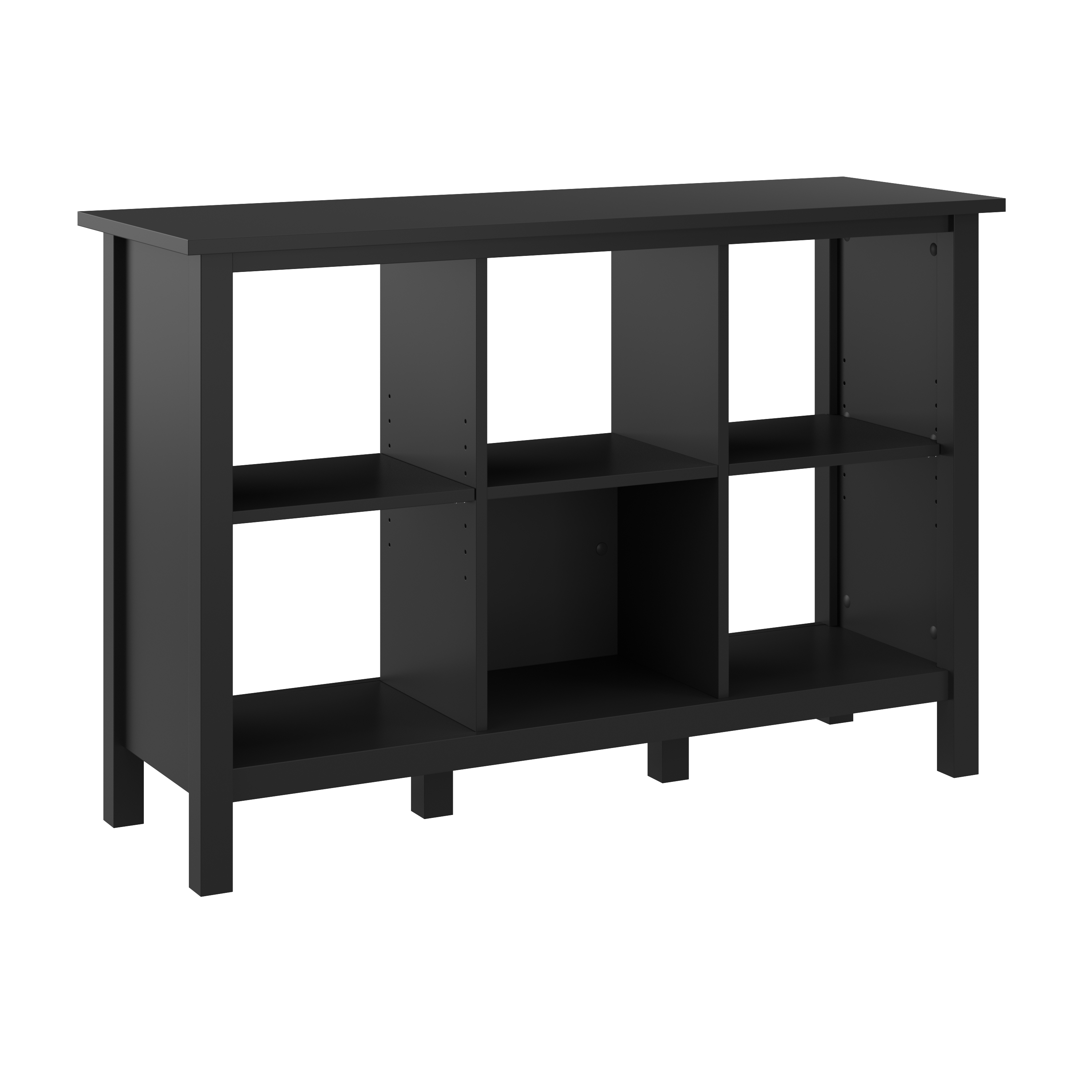 Shop Bush Furniture Broadview 6 Cube Organizer 02 BDB145CBL-03 #color_classic black