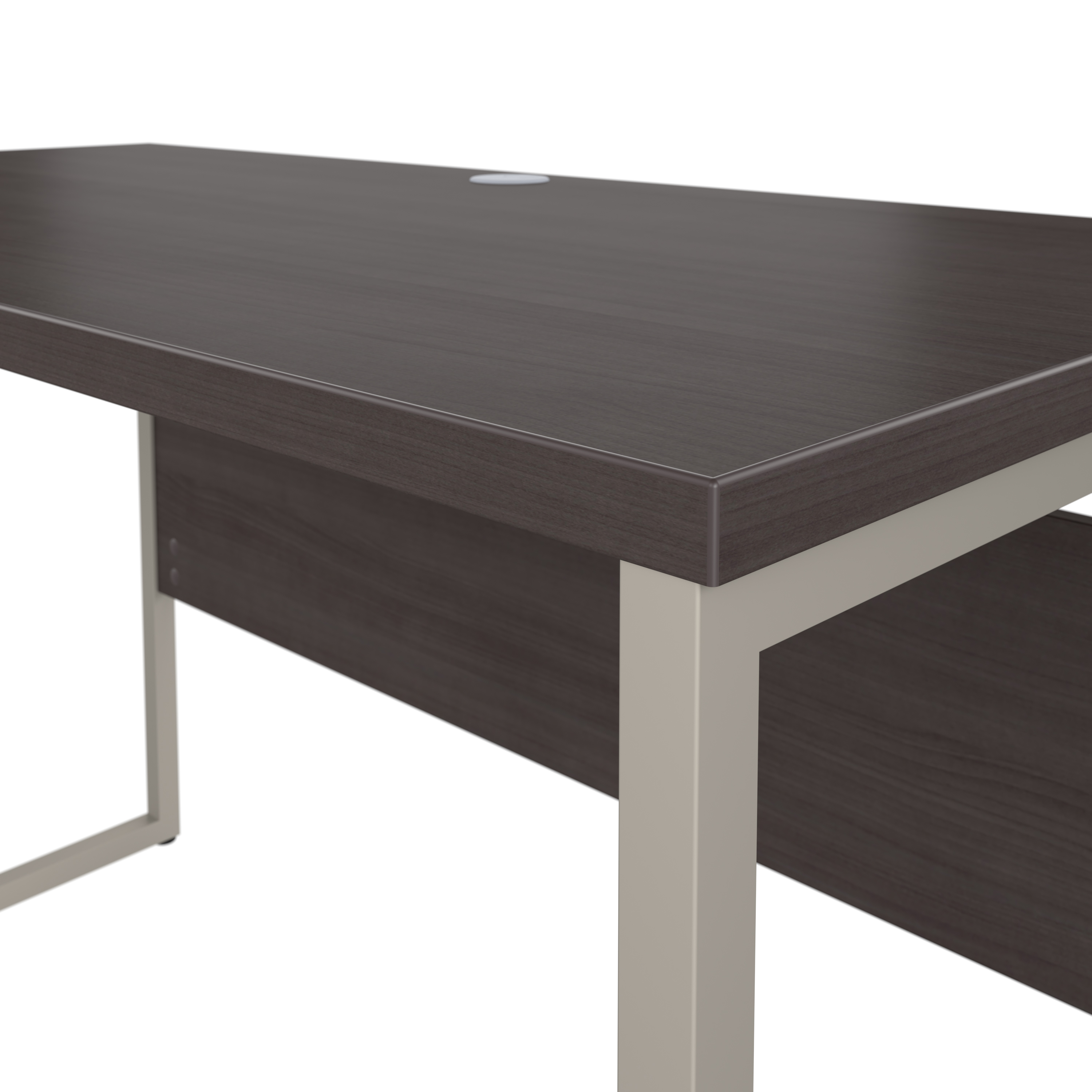 Shop Bush Business Furniture Hybrid 72W x 24D Computer Table Desk with Metal Legs 04 HYD272SG #color_storm gray