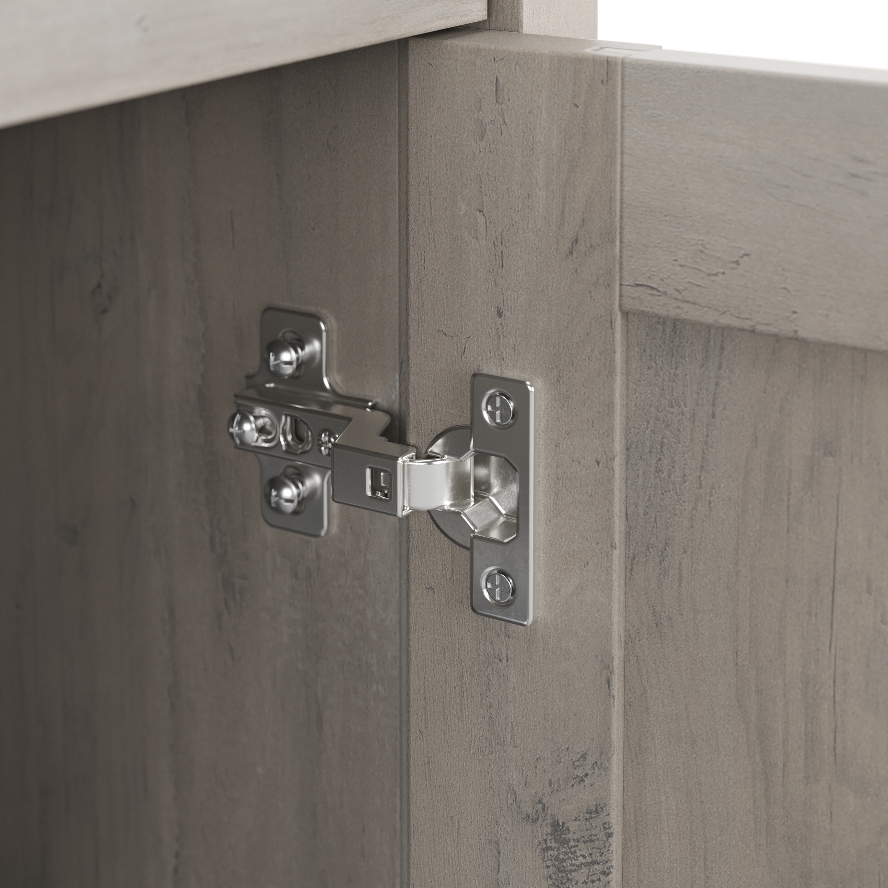 Shop Bush Furniture Salinas Kitchen Pantry Cabinet with Doors 04 SAL014DG #color_driftwood gray