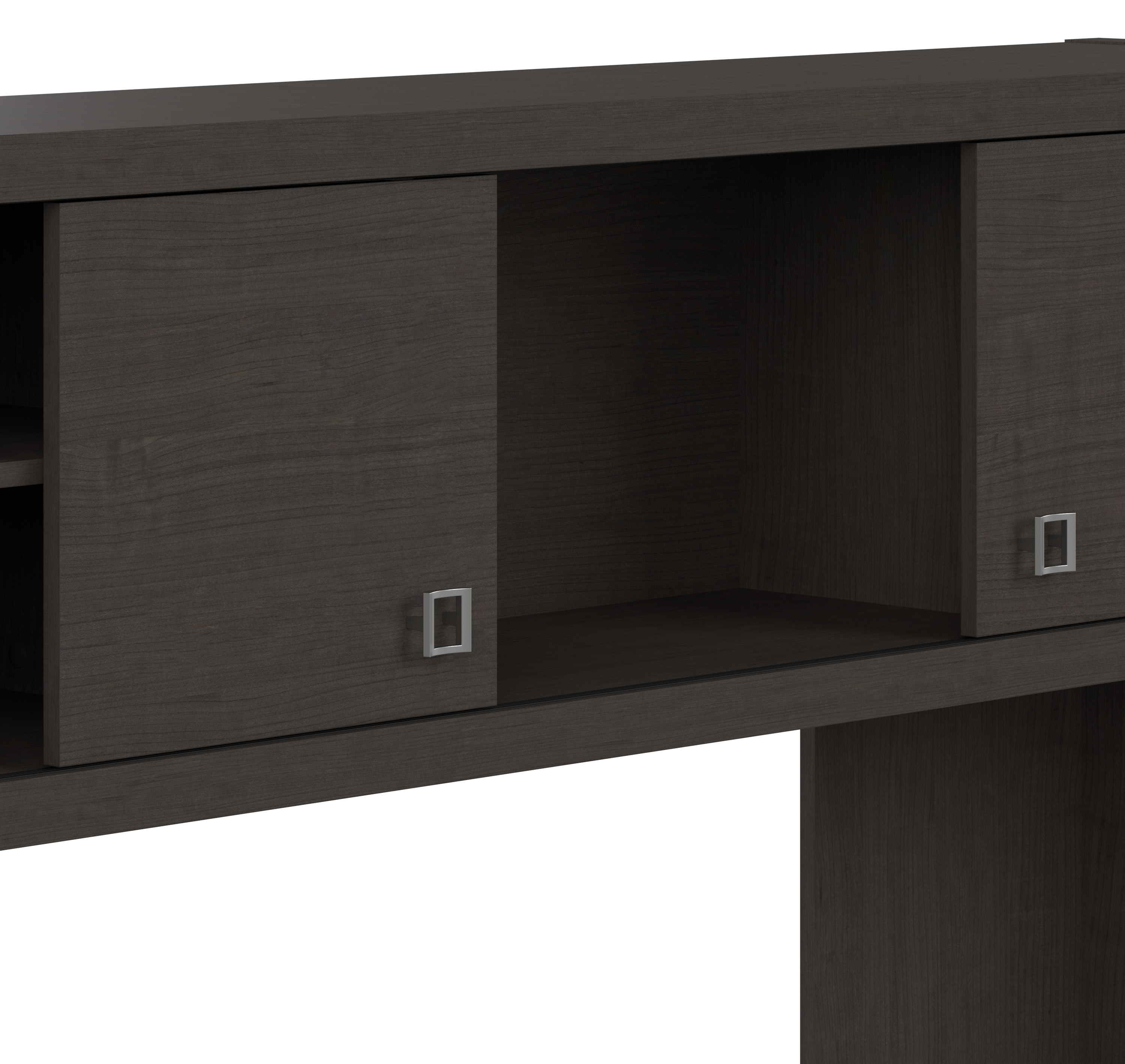Shop Bush Business Furniture Echo L Shaped Desk with Hutch 03 ECH031CM #color_charcoal maple