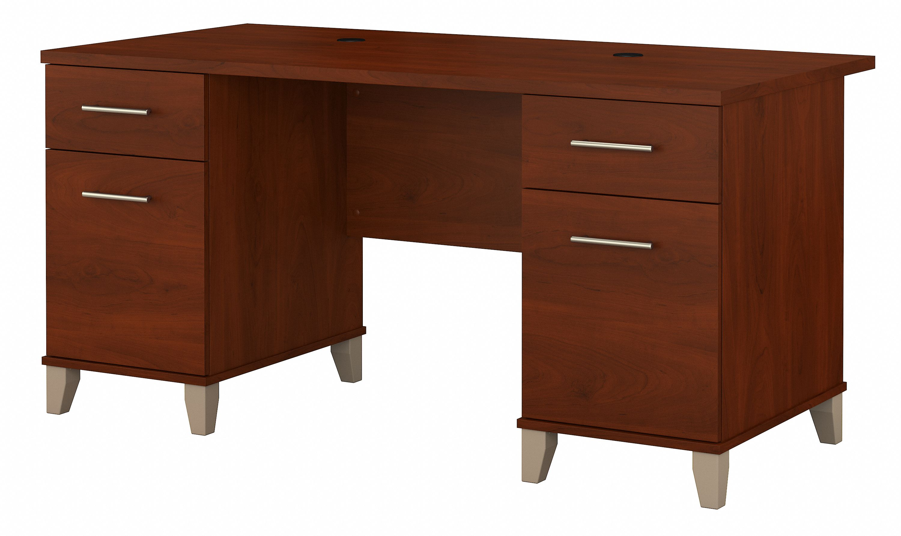 Shop Bush Furniture Somerset 60W Office Desk with Drawers 02 WC81728K #color_hansen cherry