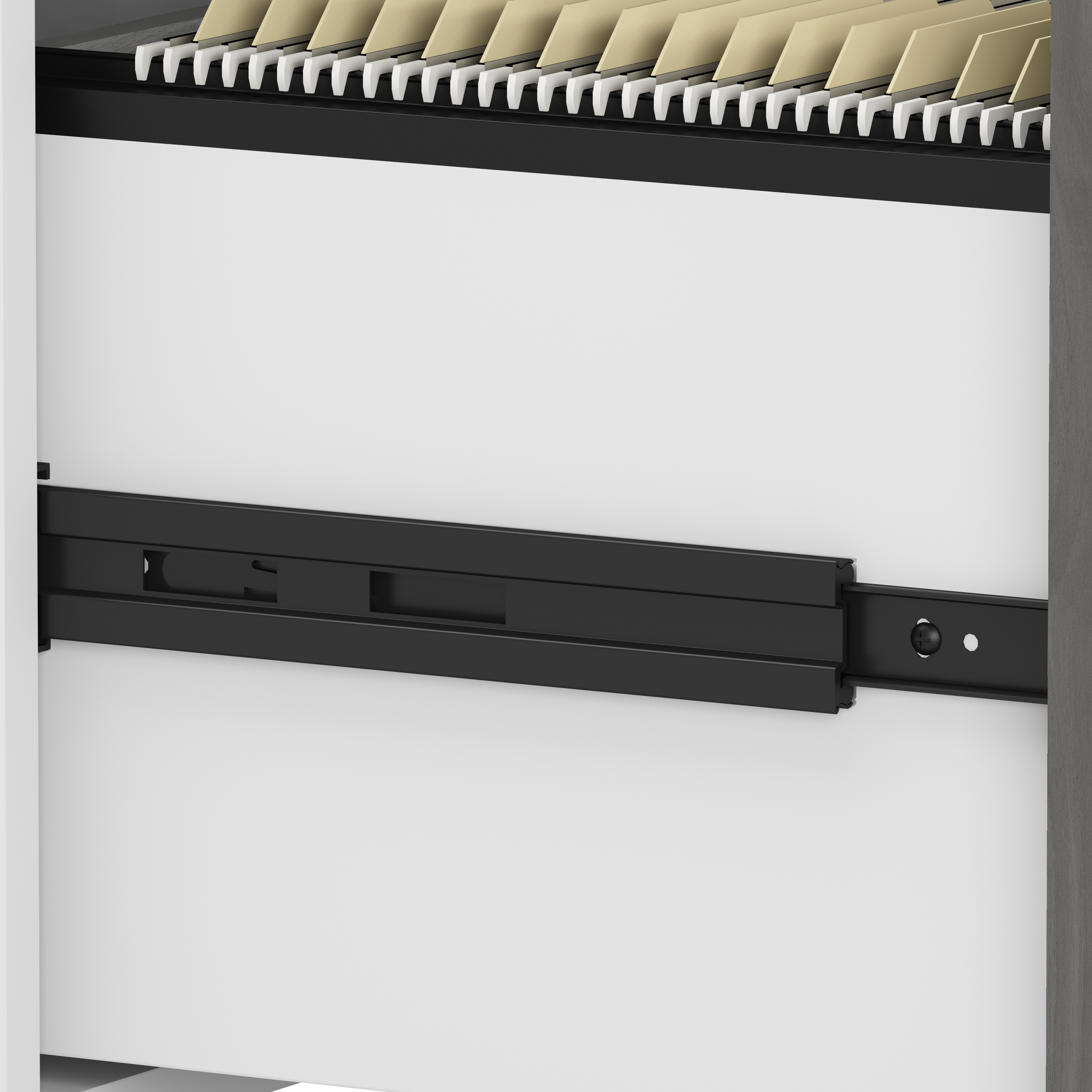 Shop Bush Business Furniture Echo 3 Drawer Mobile File Cabinet 04 KI60501-03 #color_pure white/modern gray