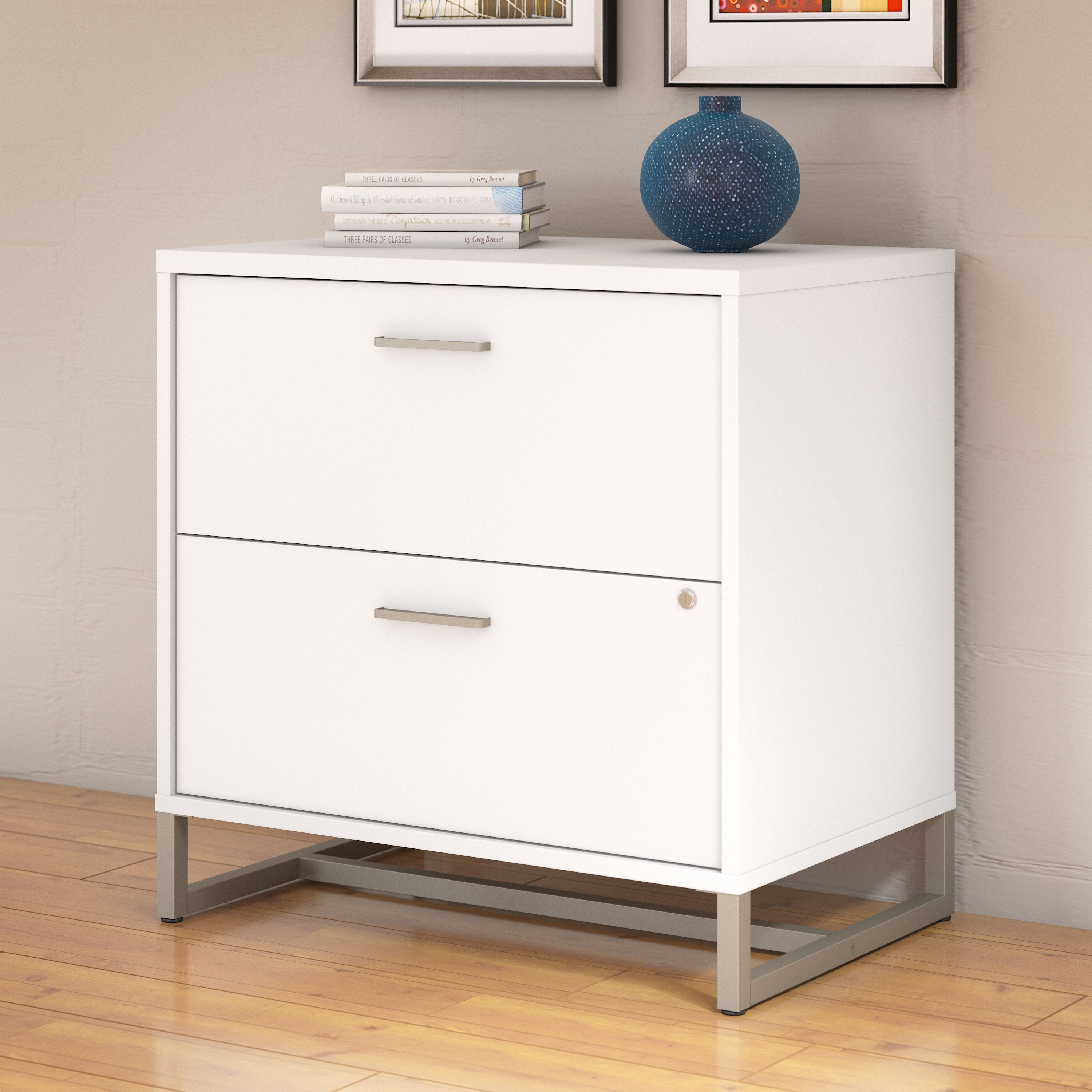 Shop Bush Business Furniture Method 2 Drawer Lateral File Cabinet - Assembled 01 KI70204SU #color_white