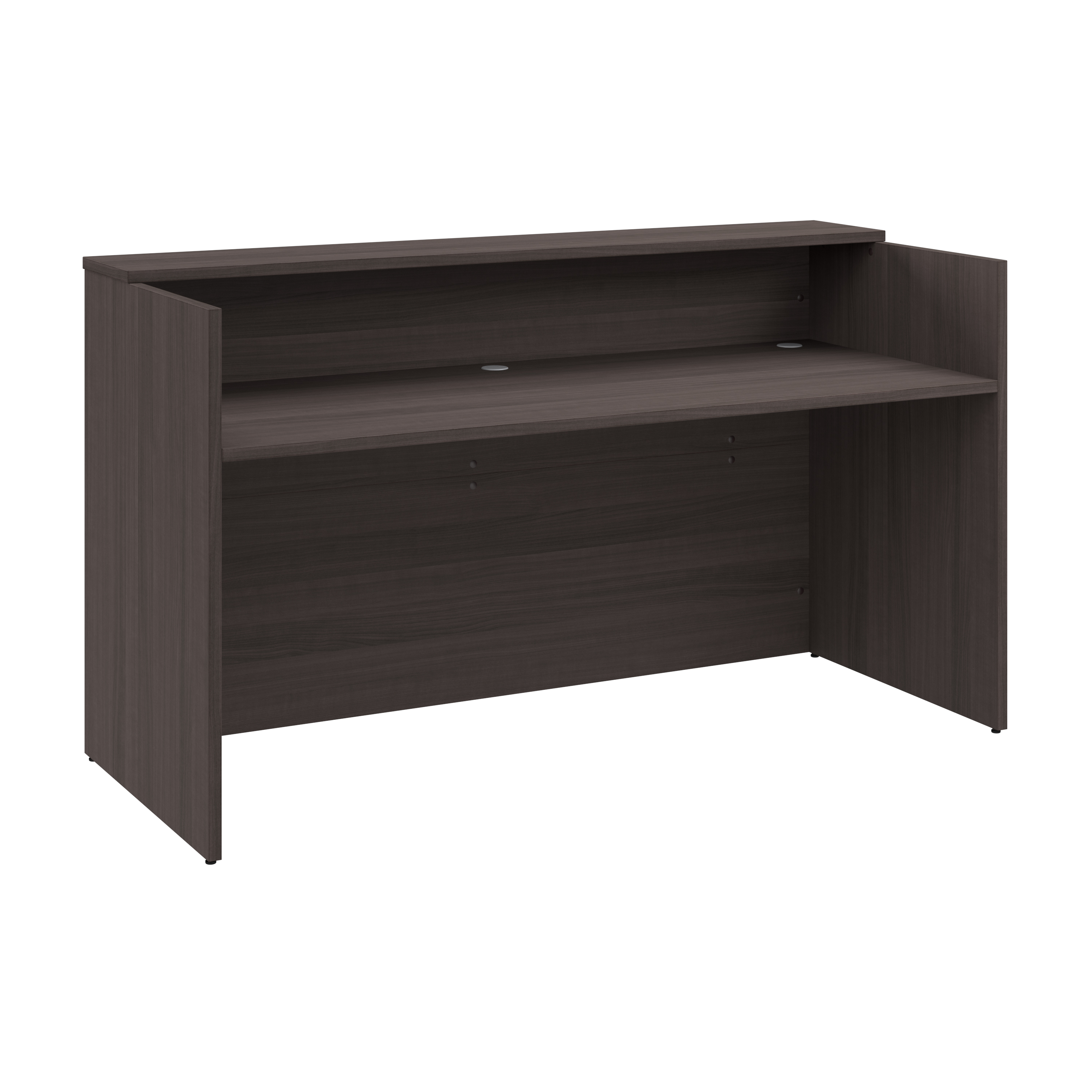 Shop Bush Business Furniture Arrive 72W x 30D Reception Desk with Shelf 02 AVD172SGK #color_storm gray