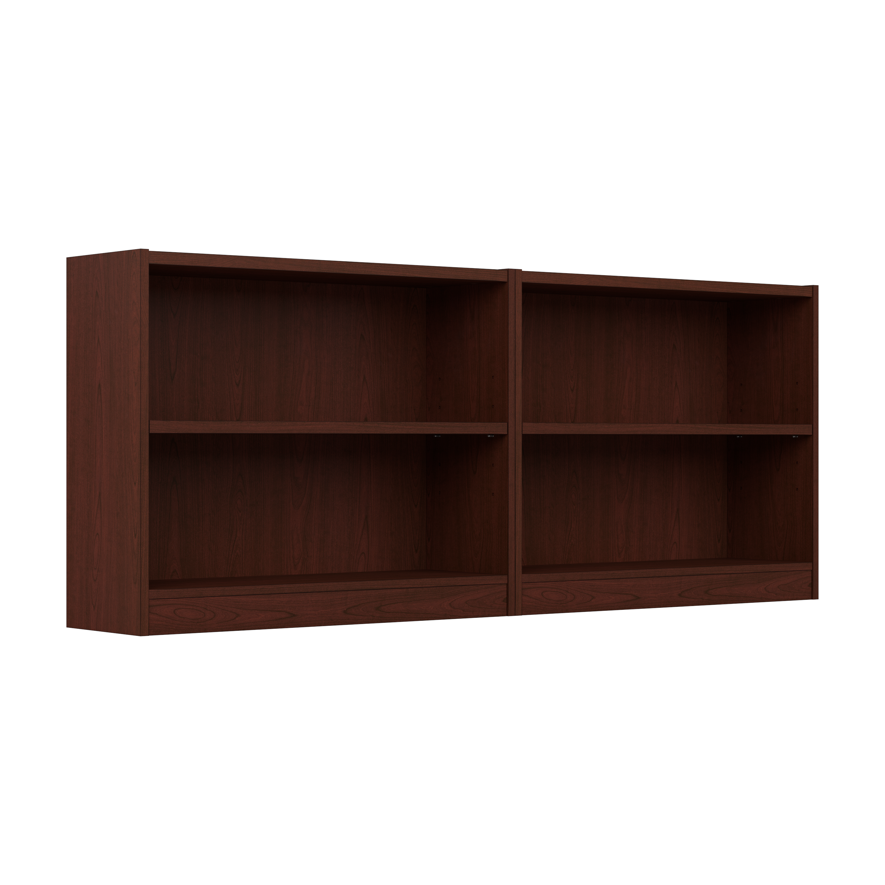 Shop Bush Furniture Universal Small 2 Shelf Bookcase - Set of 2 02 UB001VC #color_vogue cherry