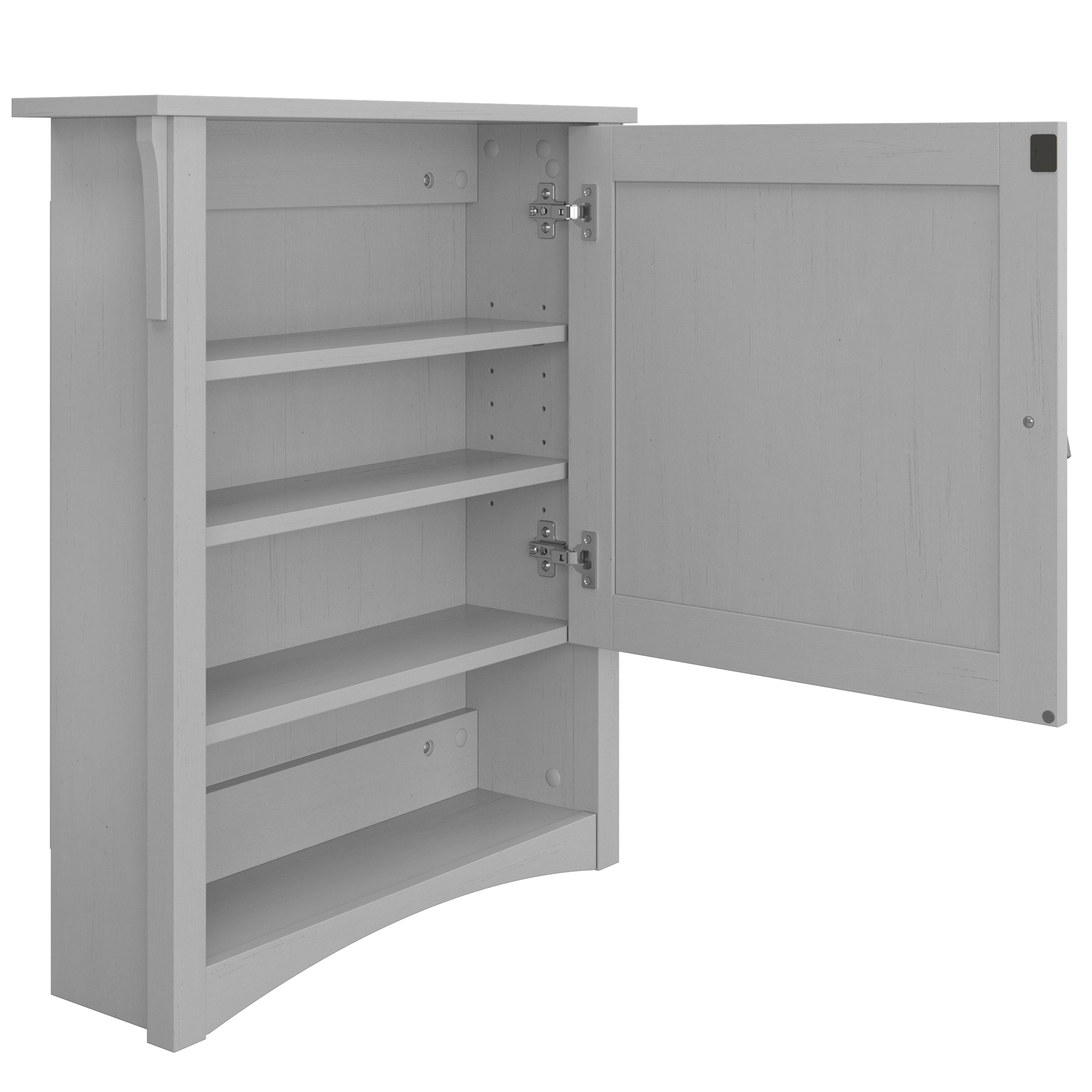 Shop Bush Furniture Salinas Bathroom Medicine Cabinet with Mirror 03 SAWS224CG-03 #color_cape cod gray