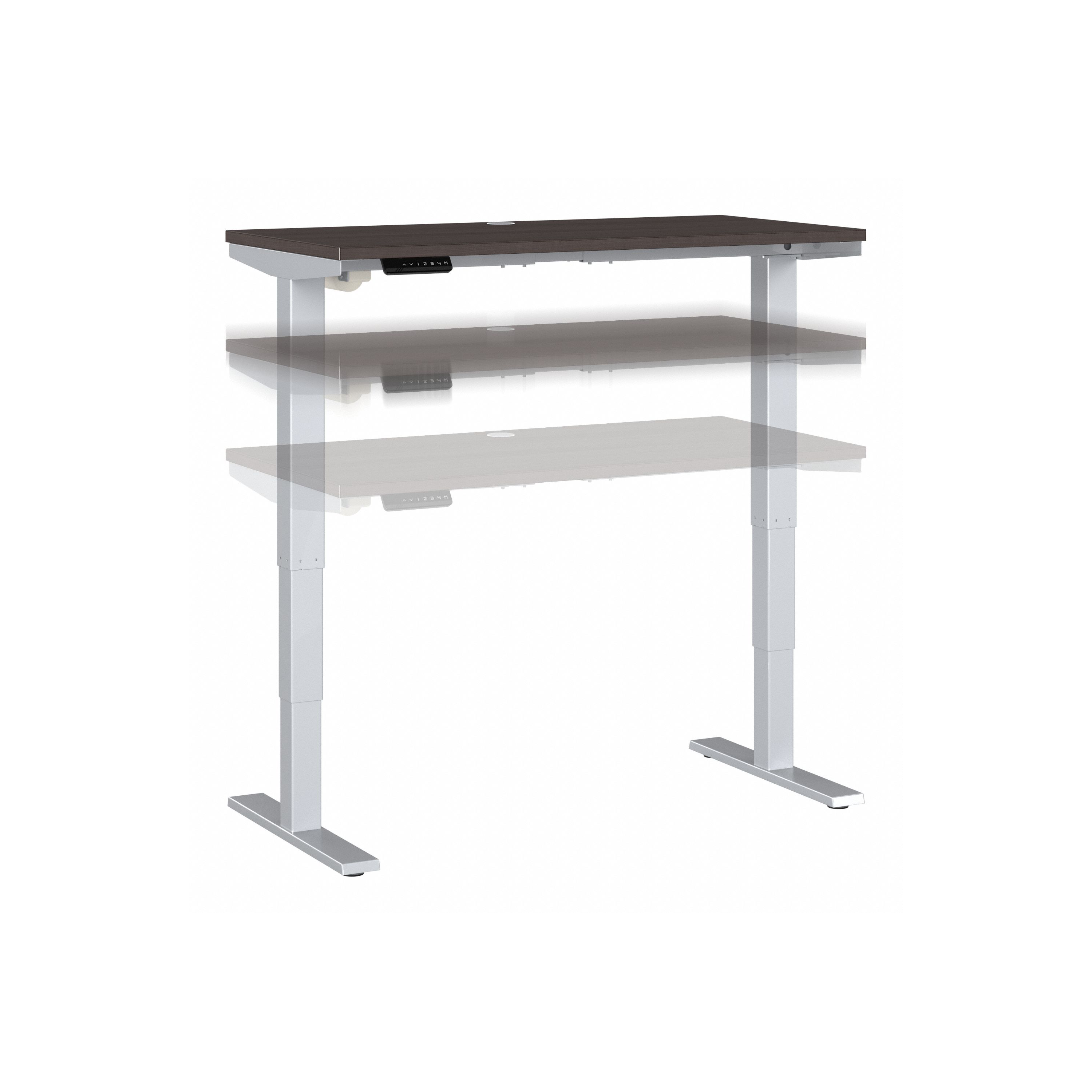 Shop Move 40 Series by Bush Business Furniture 48W x 24D Electric Height Adjustable Standing Desk 02 M4S4824SGSK #color_storm gray/cool gray metallic