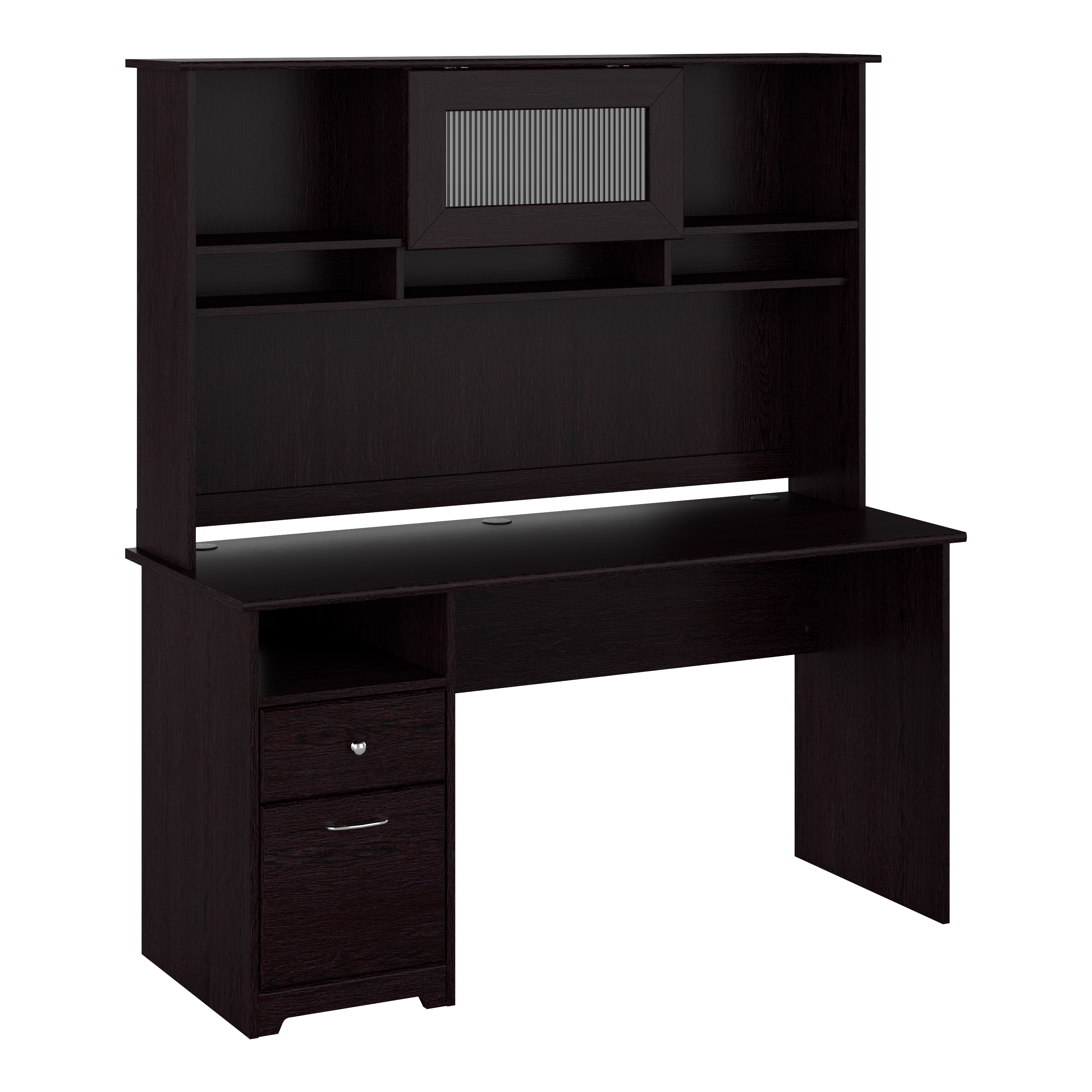 Shop Bush Furniture Cabot 60W Computer Desk with Hutch 02 CAB042EPO #color_espresso oak