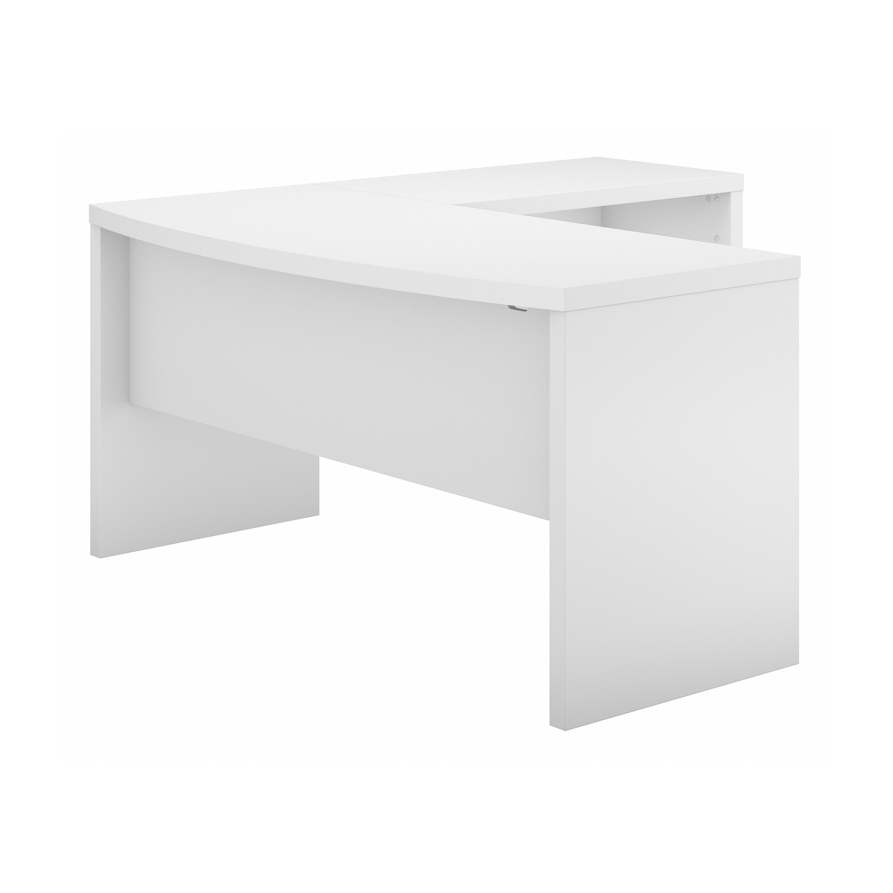Shop Bush Business Furniture Echo L Shaped Bow Front Desk 02 ECH025PW #color_pure white