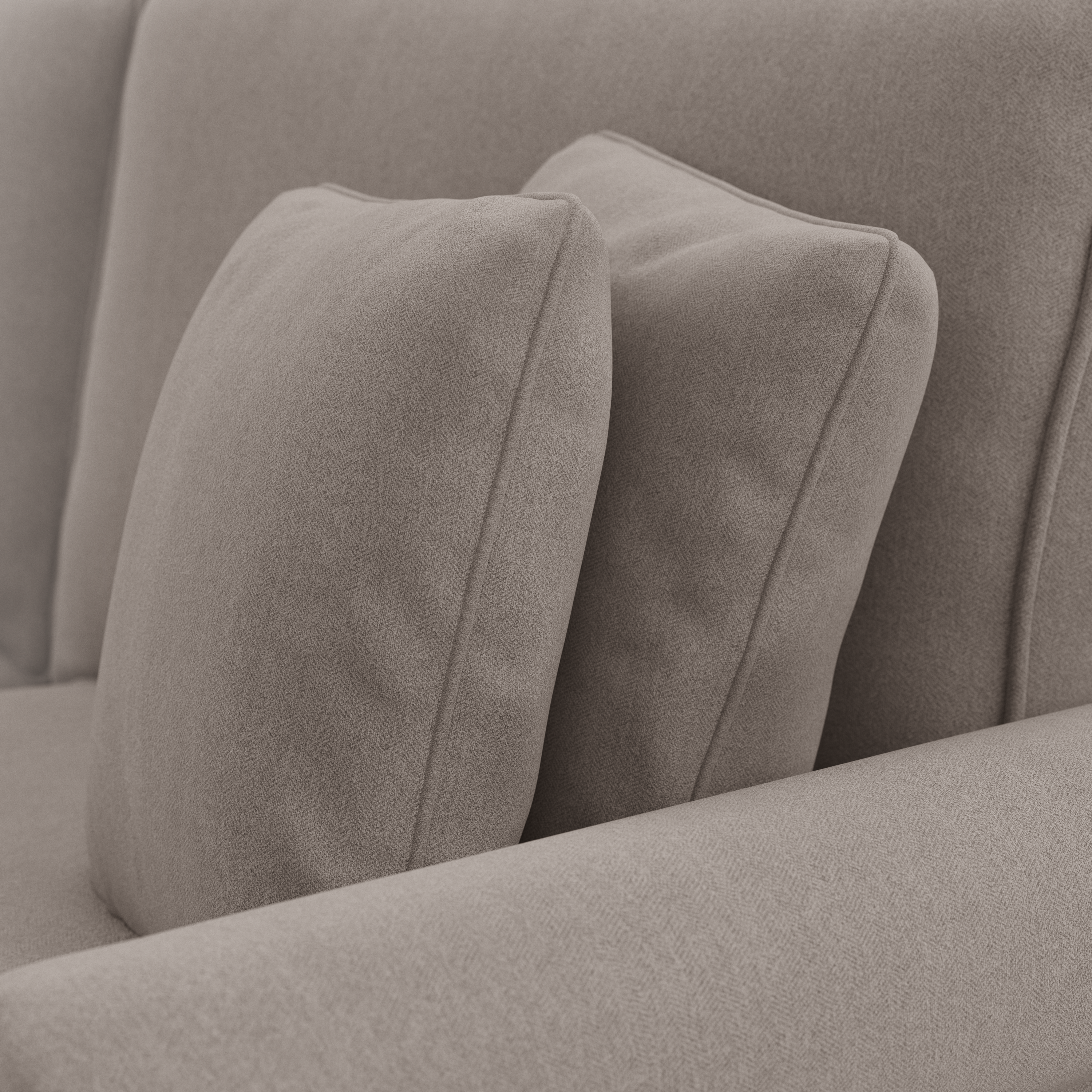 Shop Bush Furniture Coventry 137W U Shaped Sectional Couch 03 CVY135BBGH-03K #color_beige herringbone fabric