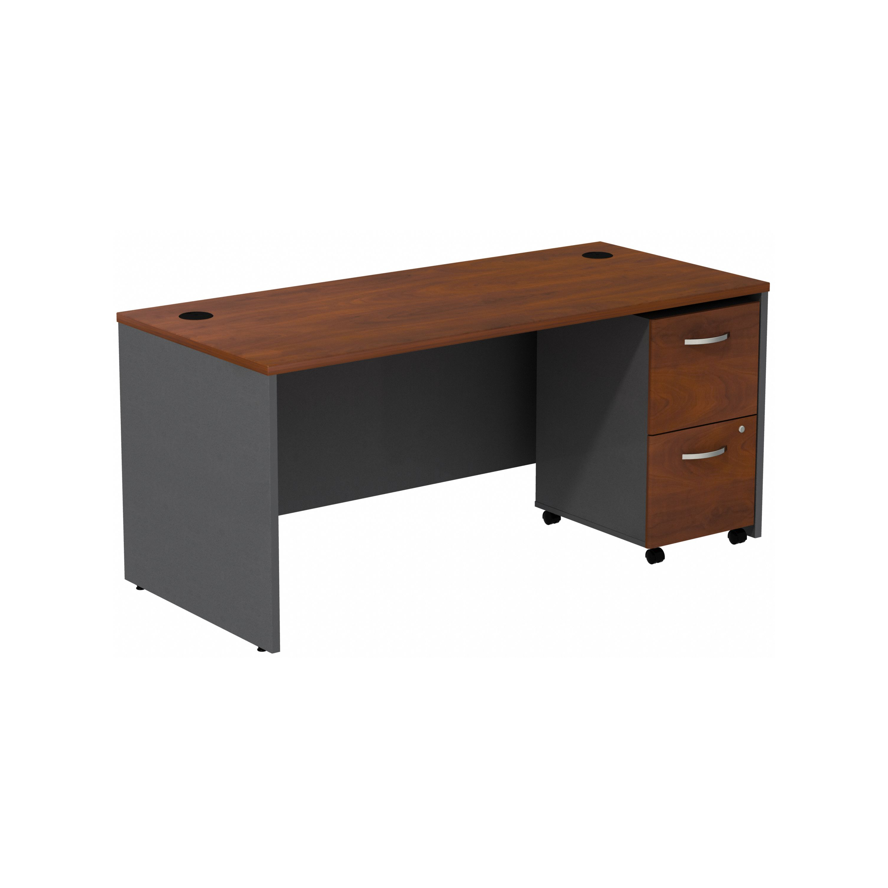 Shop Bush Business Furniture Series C Desk with 2 Drawer Mobile Pedestal 02 SRC028HCSU #color_hansen cherry
