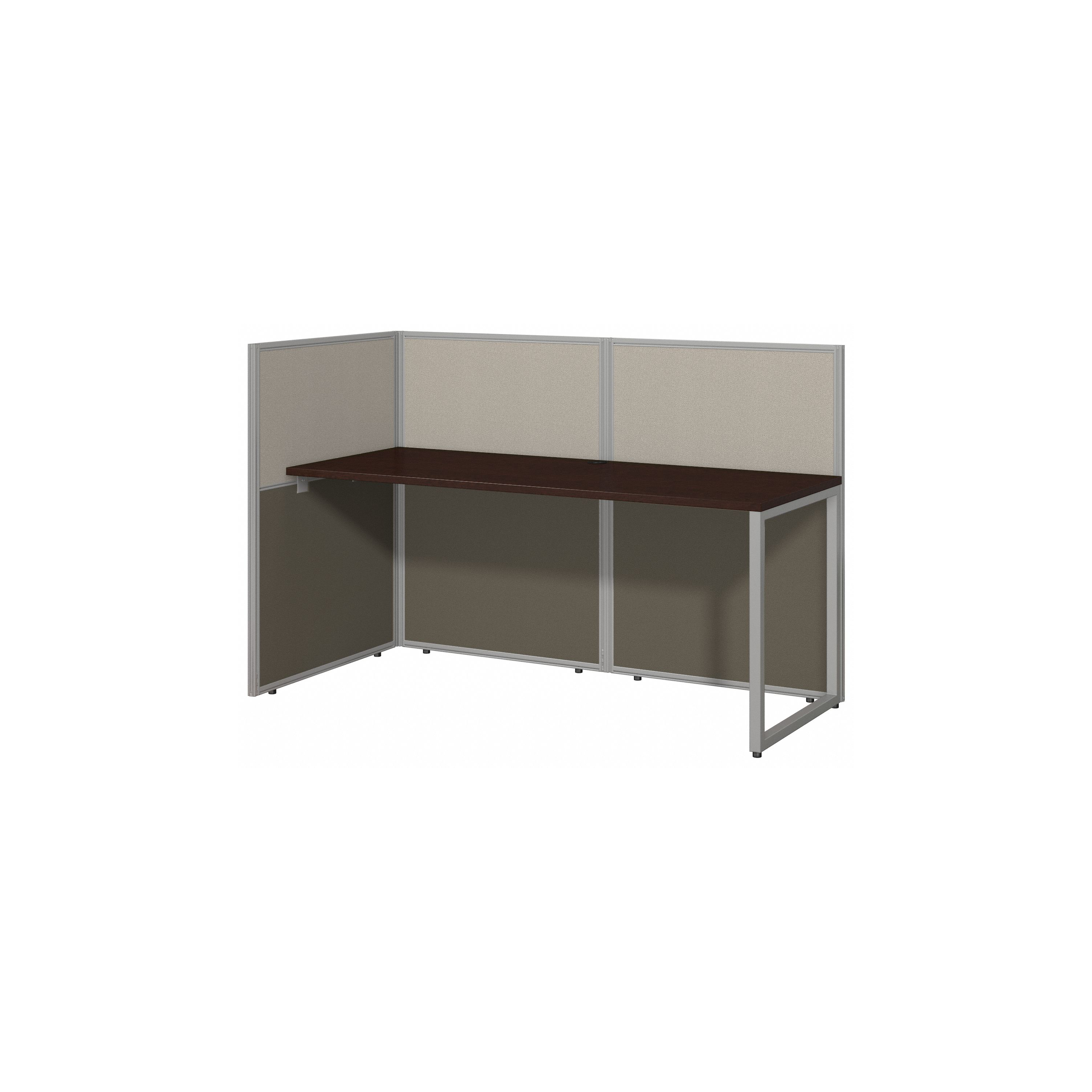 Shop Bush Business Furniture Easy Office 60W Cubicle Desk Workstation with 45H Open Panels 02 EOD160MR-03K #color_mocha cherry