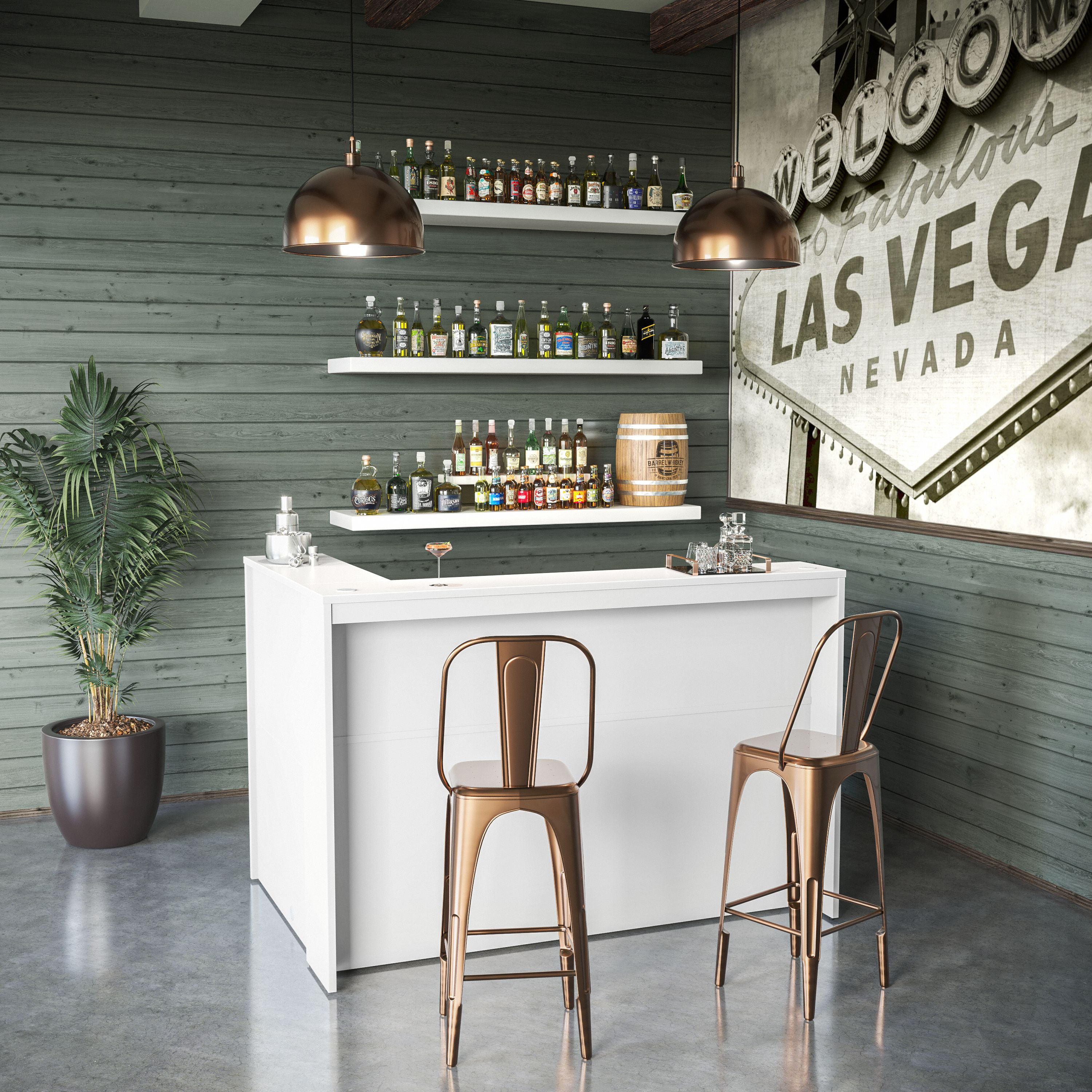 Shop Bush Business Furniture Studio C 72W Corner Bar Cabinet with Shelves 01 SCD572WHK-Z2 #color_white