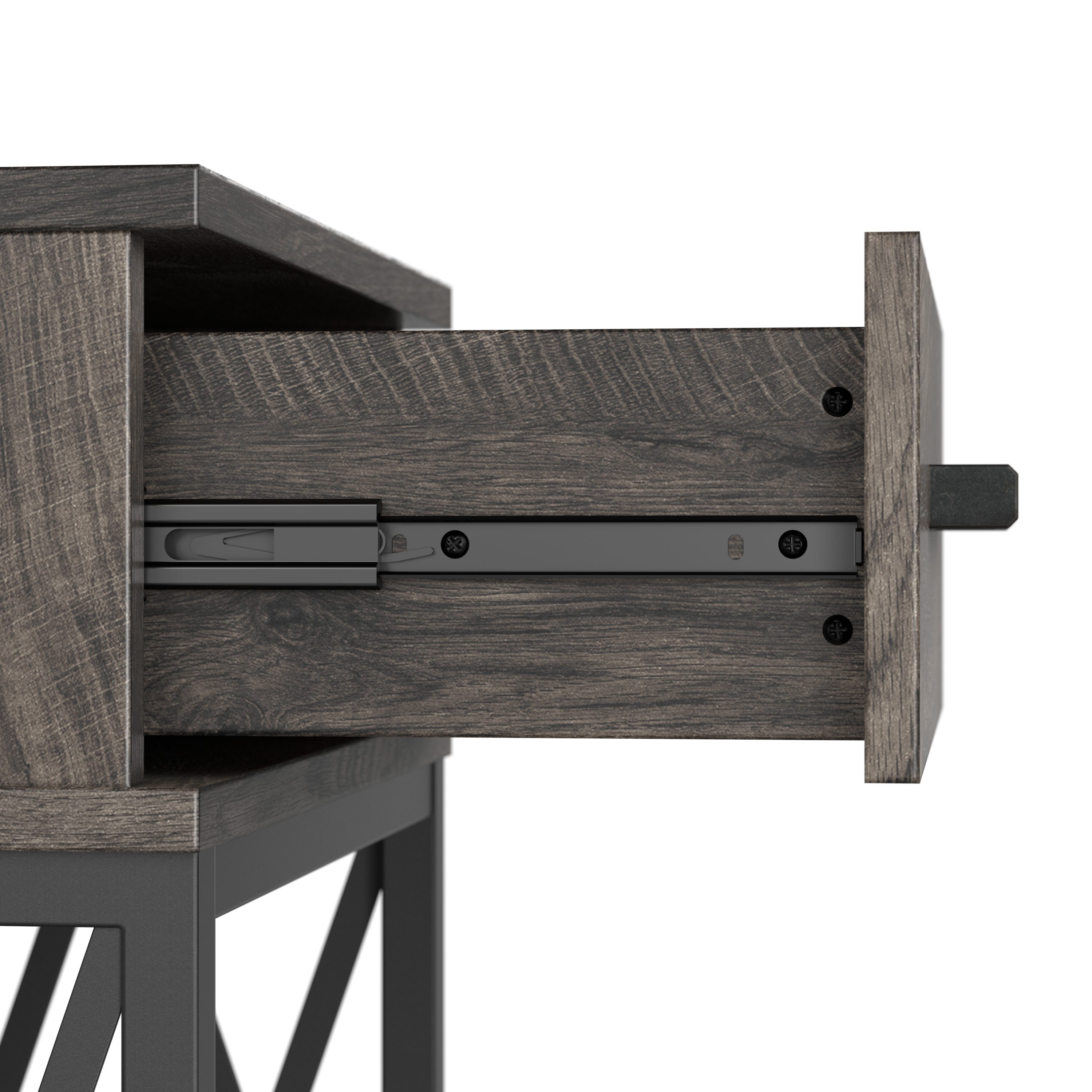 Shop Bush Furniture City Park Industrial End Table with Drawer 04 CPT118GH-03 #color_dark gray hickory