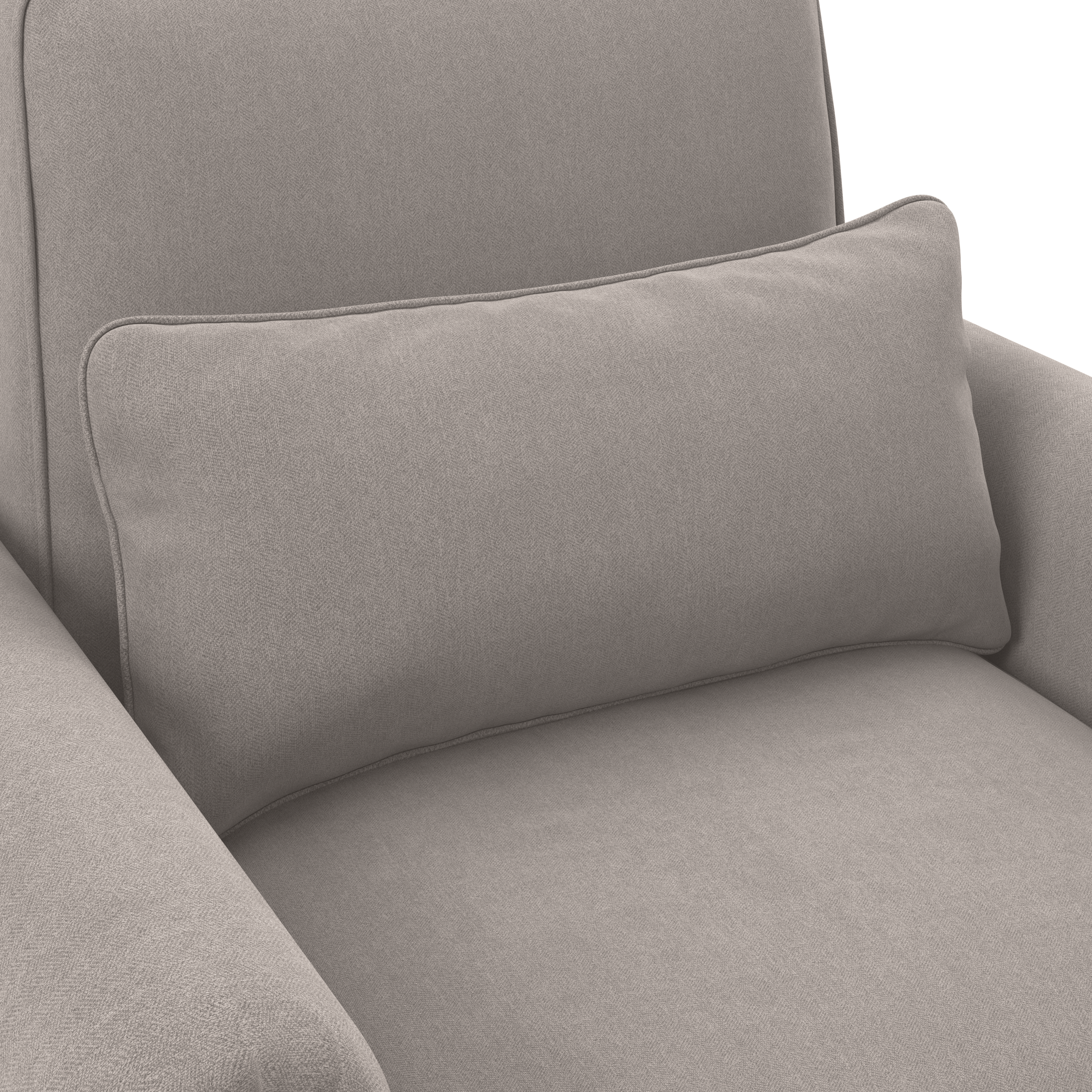 Shop Bush Furniture Coventry Accent Chair with Ottoman Set 04 CVN010BGH #color_beige herringbone fabric
