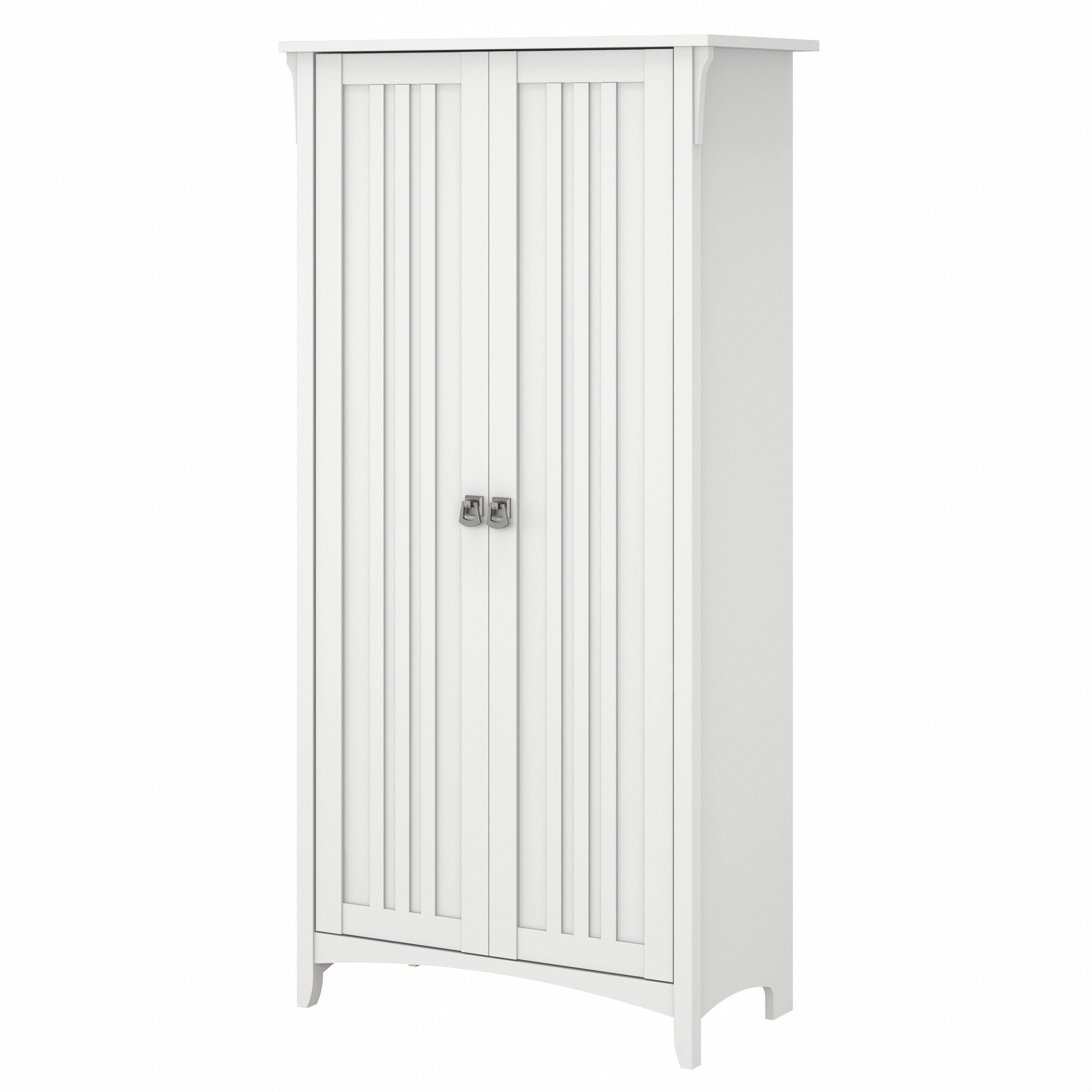 Shop Bush Furniture Salinas Tall Storage Cabinet with Doors 02 SAS332G2W-03 #color_pure white
