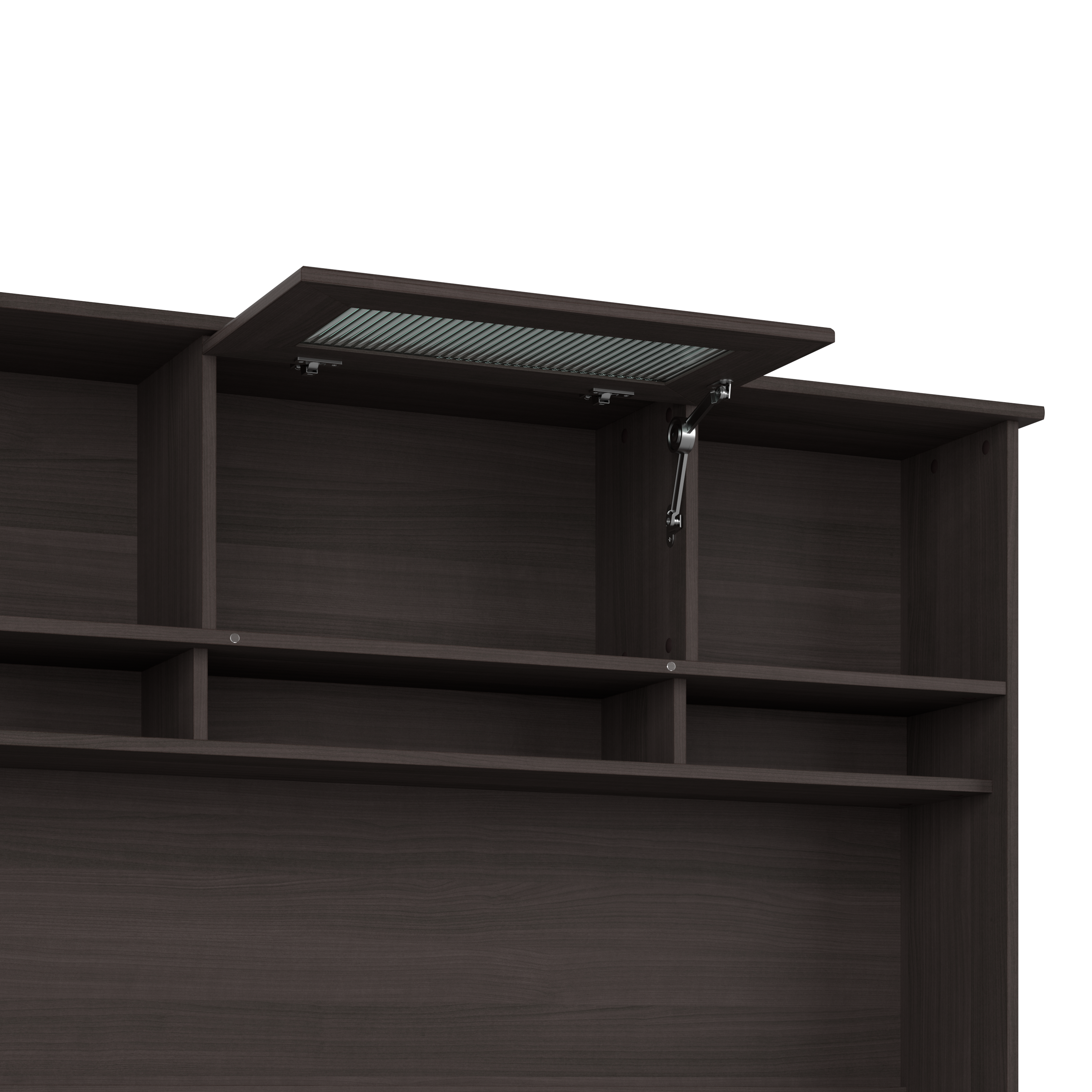 Shop Bush Furniture Cabot 60W Corner Desk with Hutch 03 CAB008HRG #color_heather gray