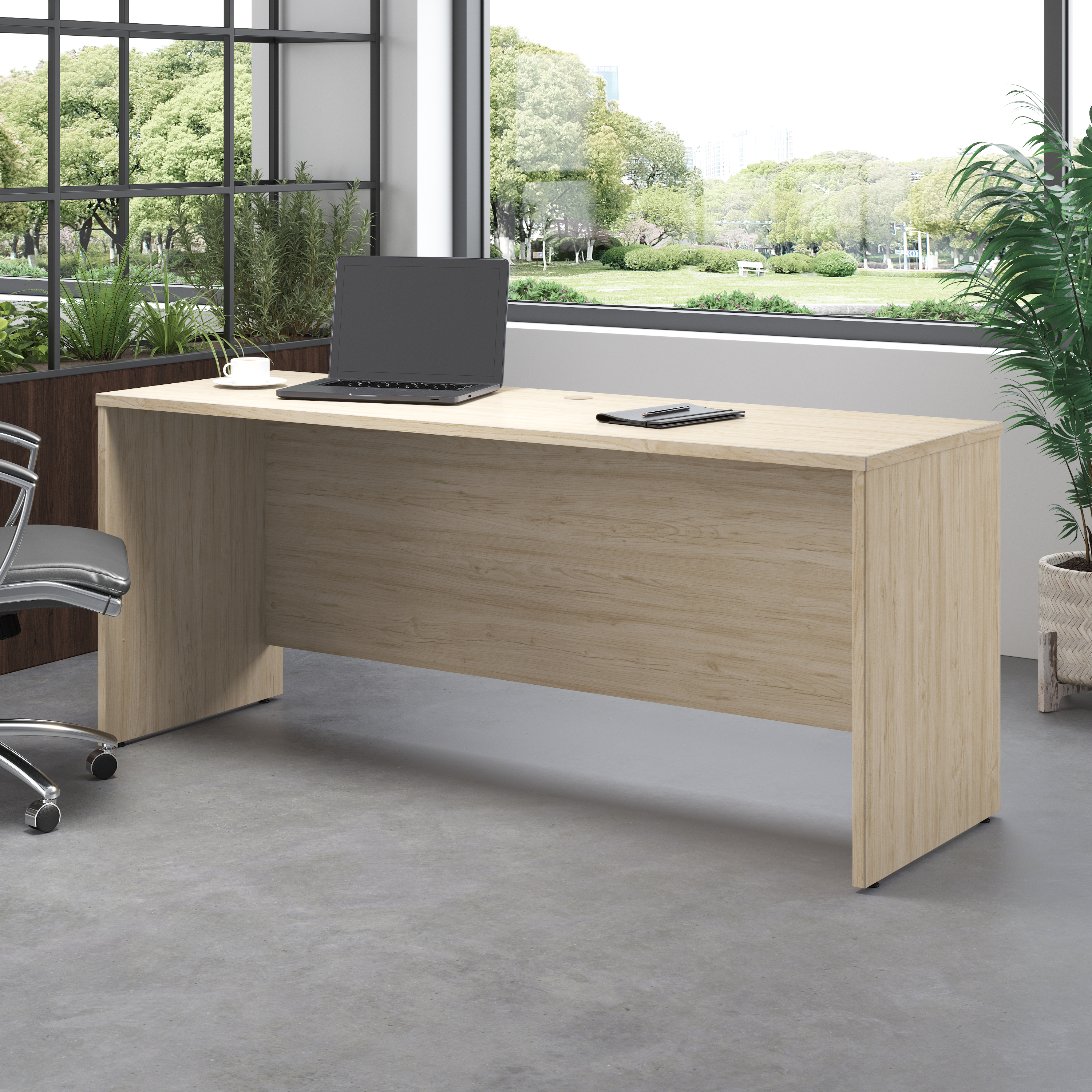 Shop Bush Business Furniture Studio C 72W x 24D Credenza Desk 01 SCD372NE #color_natural elm