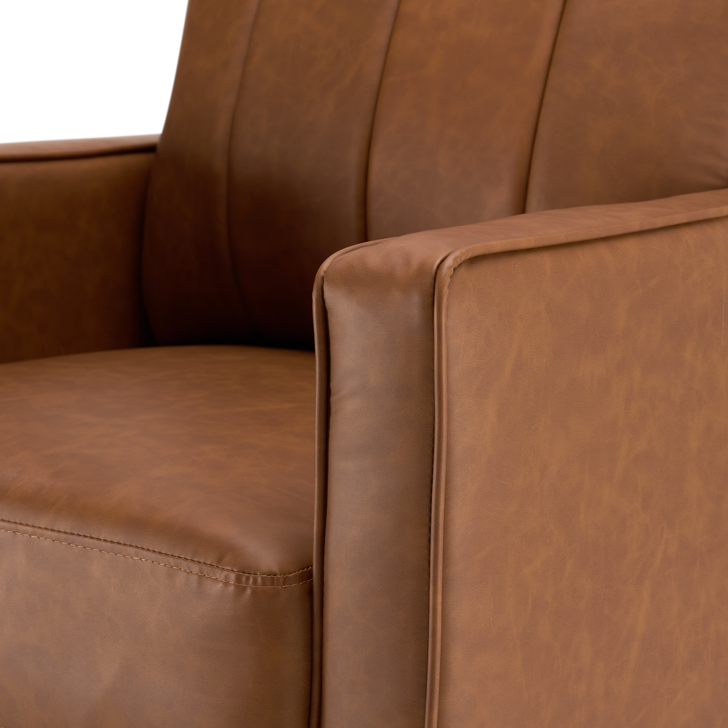 Shop Bush Home Max 77W Sofa MXJ177BCL-03 4 #color_buffed camel leather