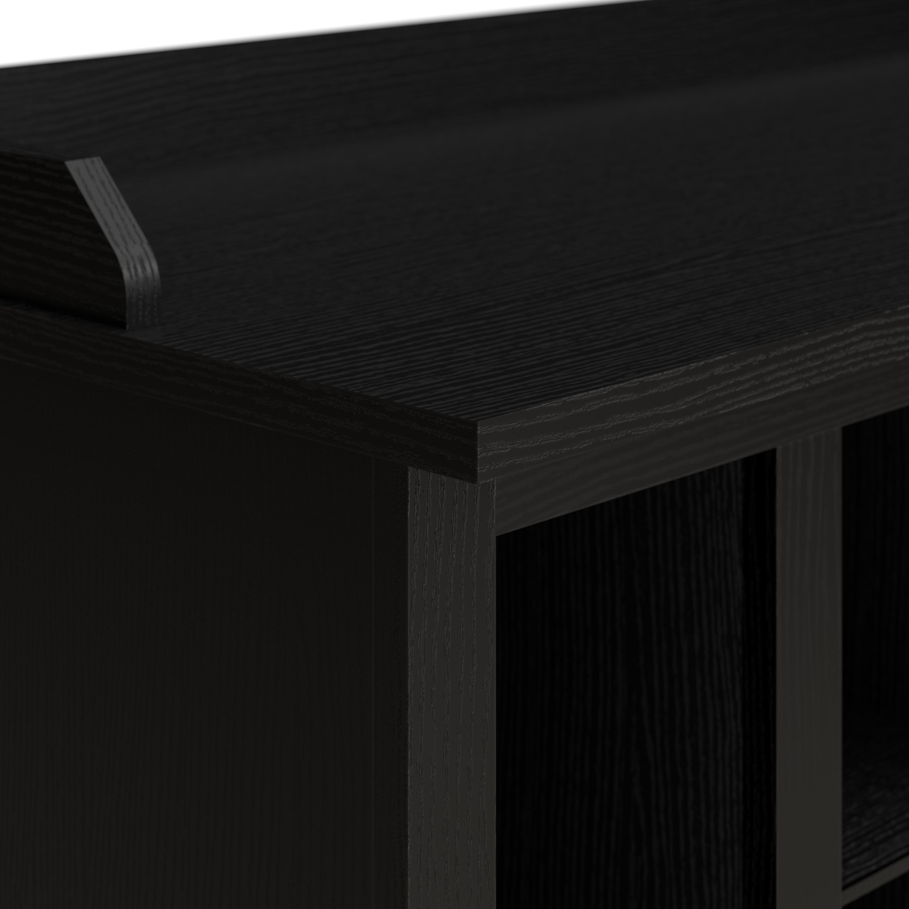 Shop Bush Furniture Woodland 40W Shoe Storage Bench with Shelves 04 WDS240BS-03 #color_black suede oak