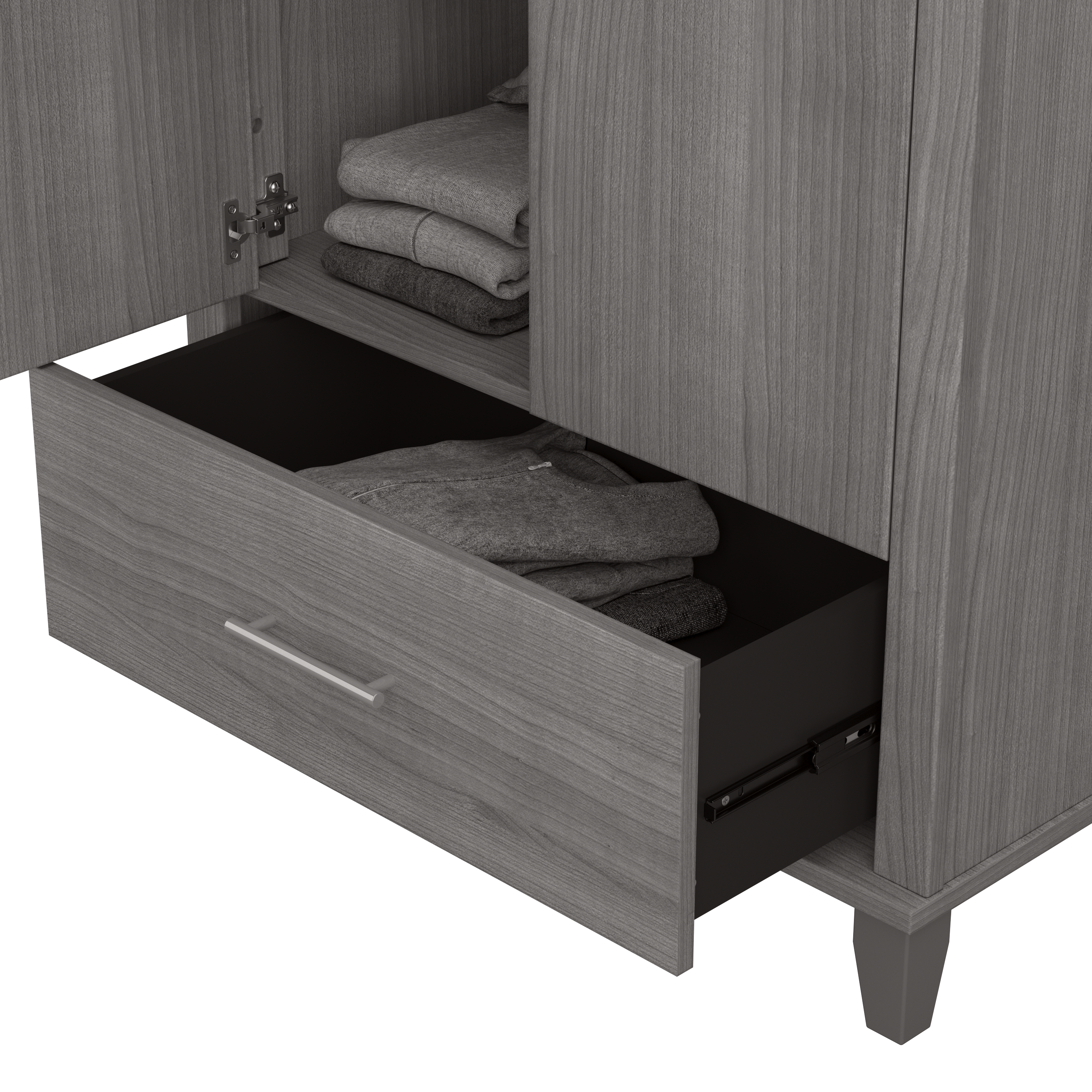 Shop Bush Furniture Somerset Large Armoire Cabinet 03 STS166PGK #color_platinum gray