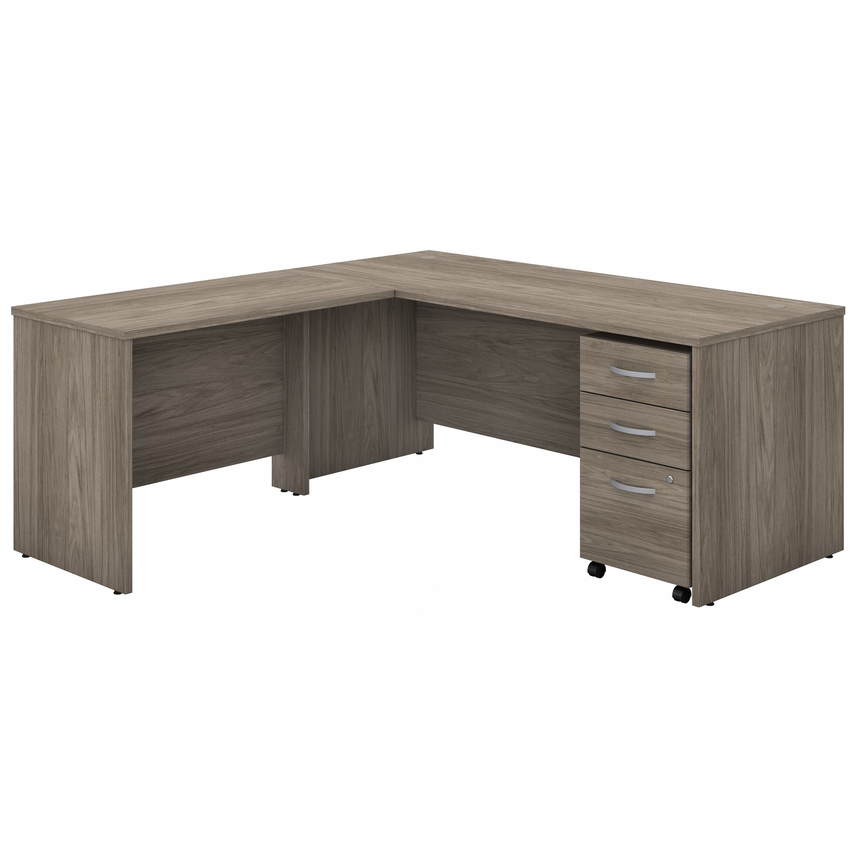 Shop Bush Business Furniture Studio C 72W x 30D L Shaped Desk with Mobile File Cabinet and 42W Return 02 STC007MHSU #color_modern hickory
