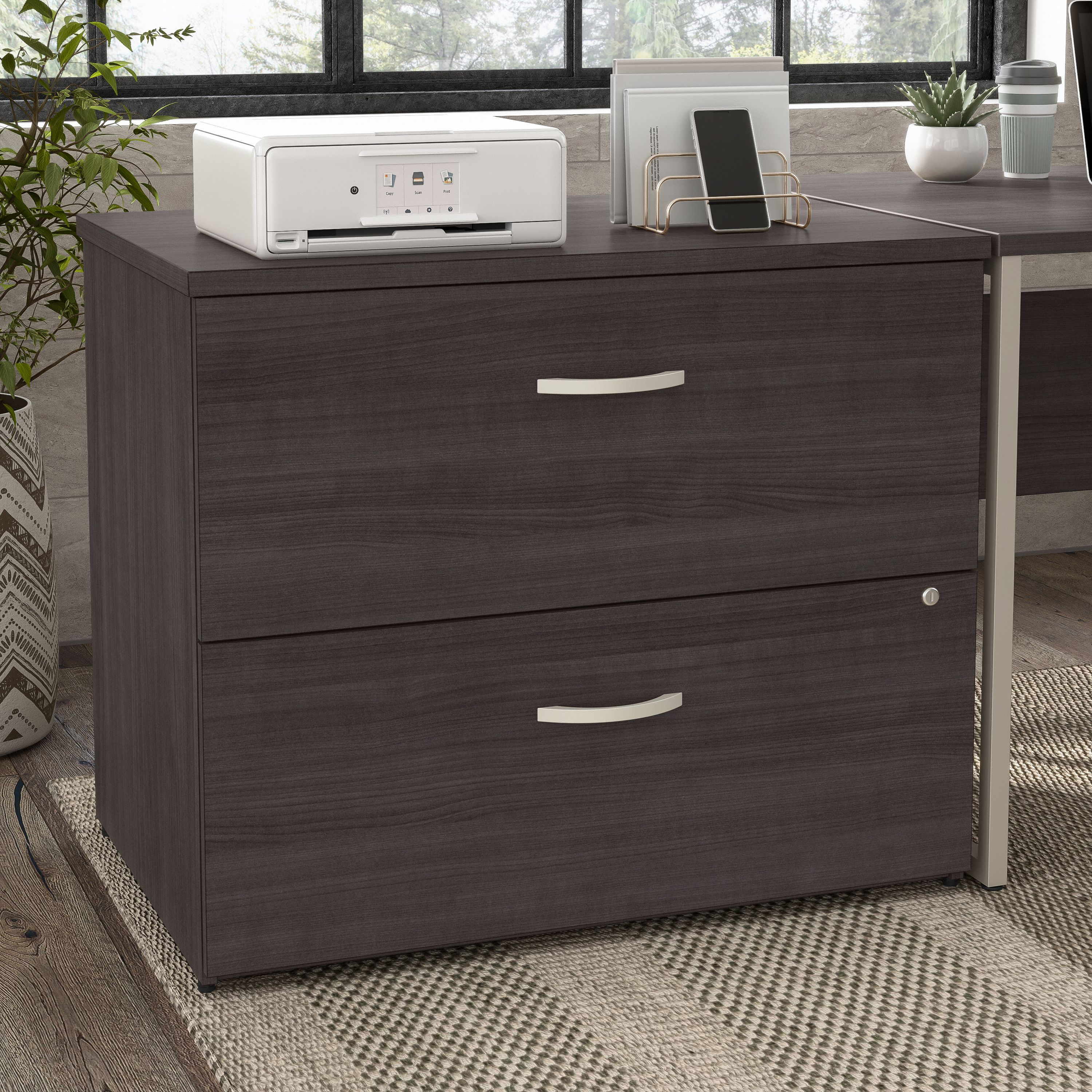 Shop Bush Business Furniture Hybrid 2 Drawer Lateral File Cabinet - Assembled 01 HYF136SGSU-Z #color_storm gray
