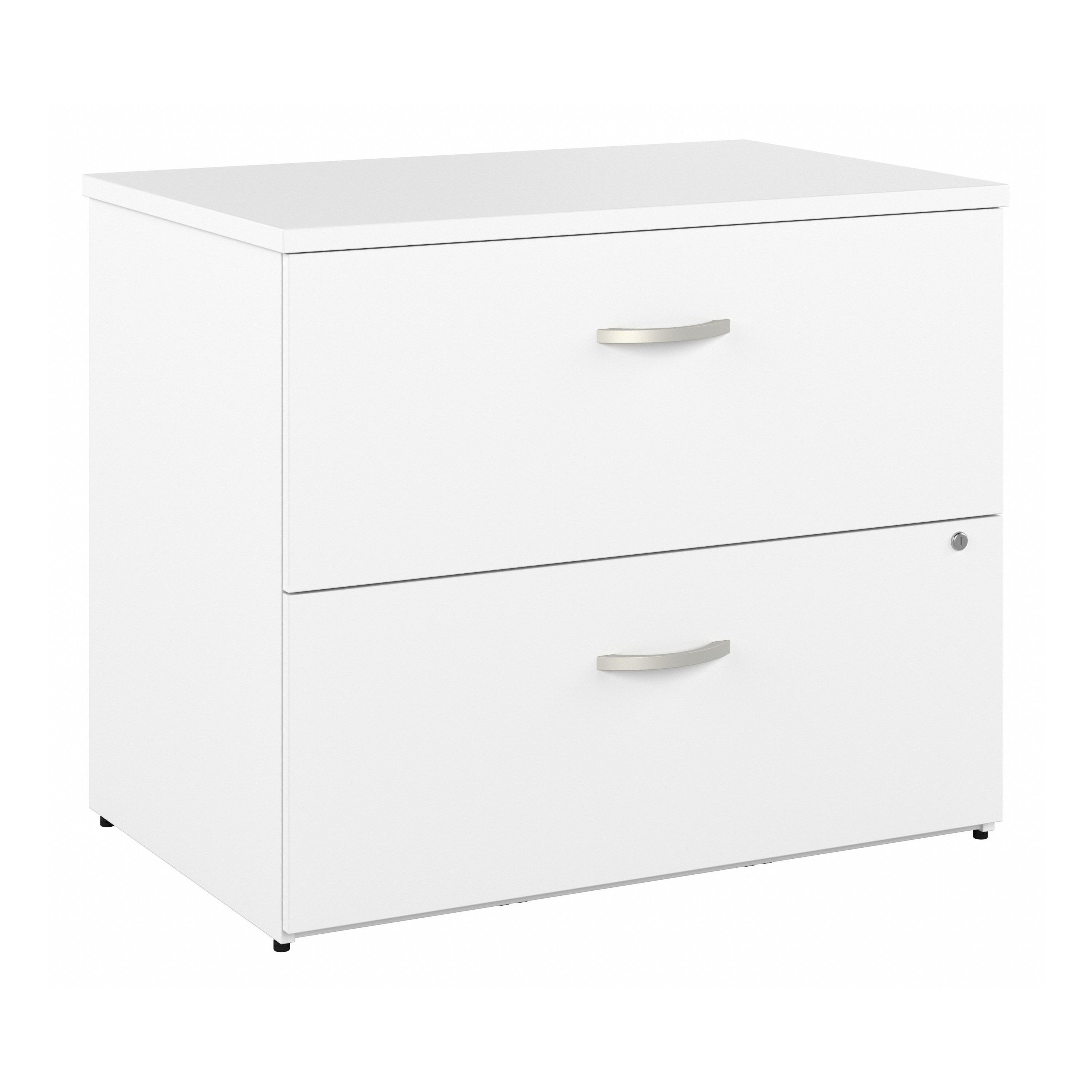 Shop Bush Business Furniture Easy Office 2 Drawer Lateral File Cabinet - Assembled 02 EO109WHSU #color_white