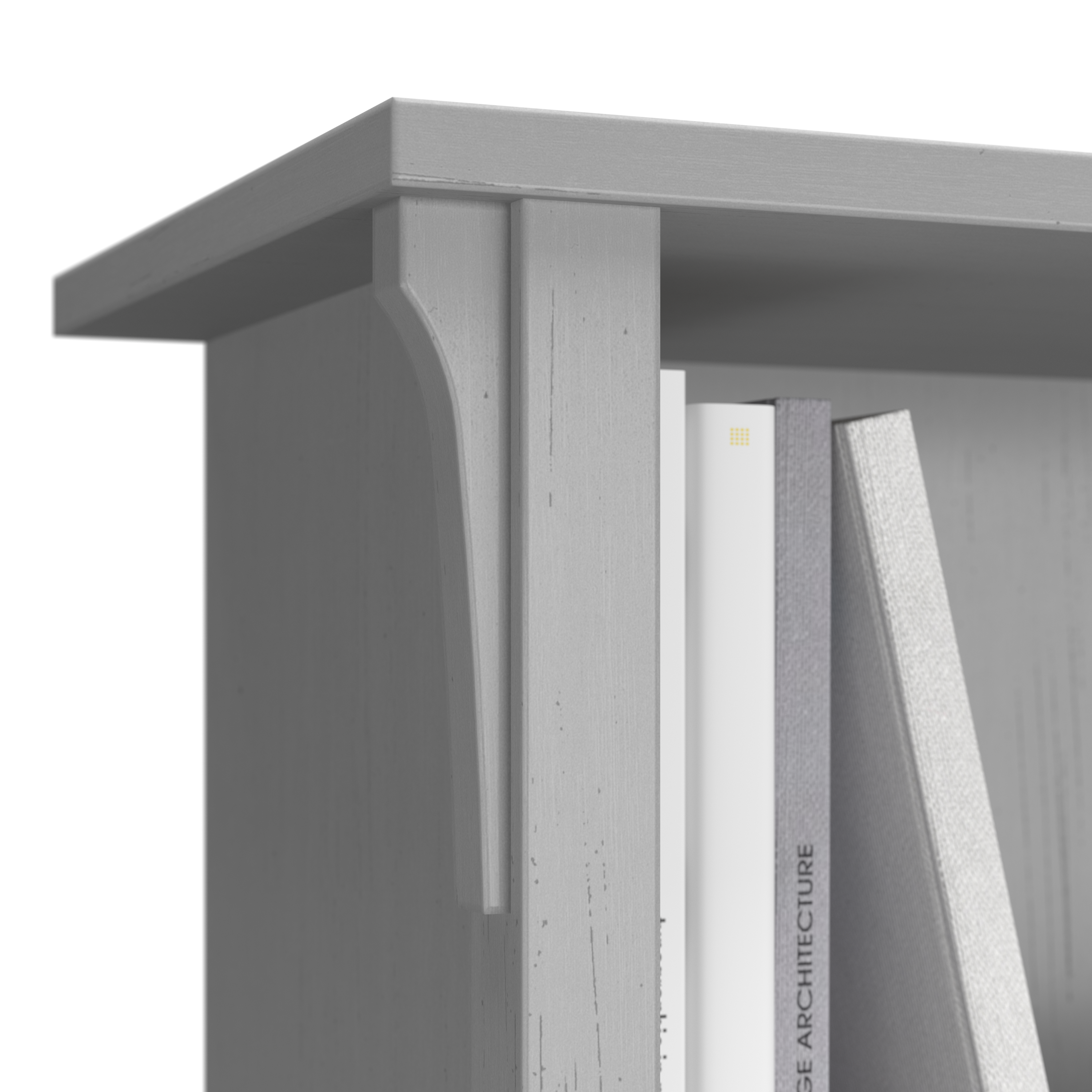 Shop Bush Furniture Salinas 60W Hutch for L Shaped Desk 04 SAH160CG-03 #color_cape cod gray